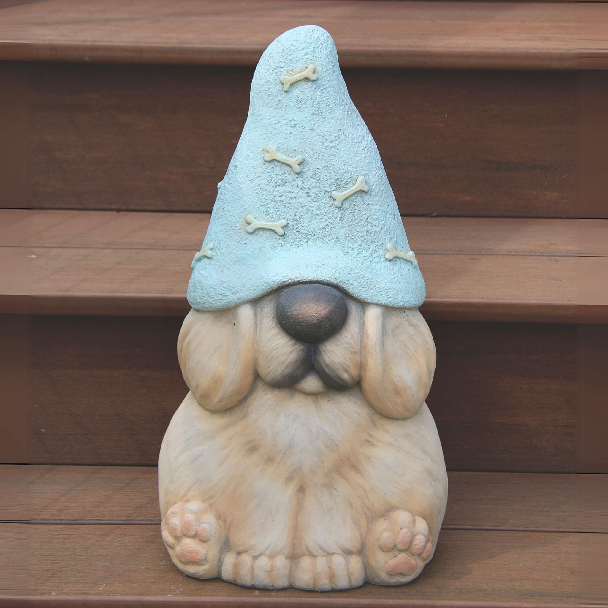 Dog Garden Gnome Concrete Statue - Massarellis #7612