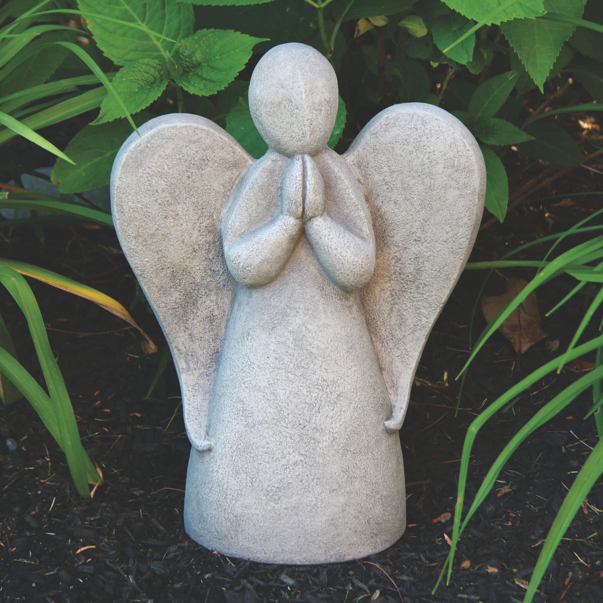 Contemporary Angel Concrete Garden Statue - Massarellis #7608