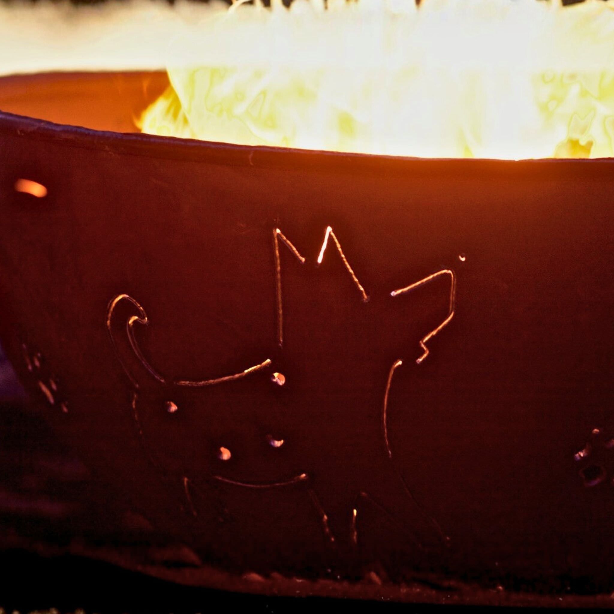 Funky Dog Gas Fire Pit in Steel - Fire Pit Art