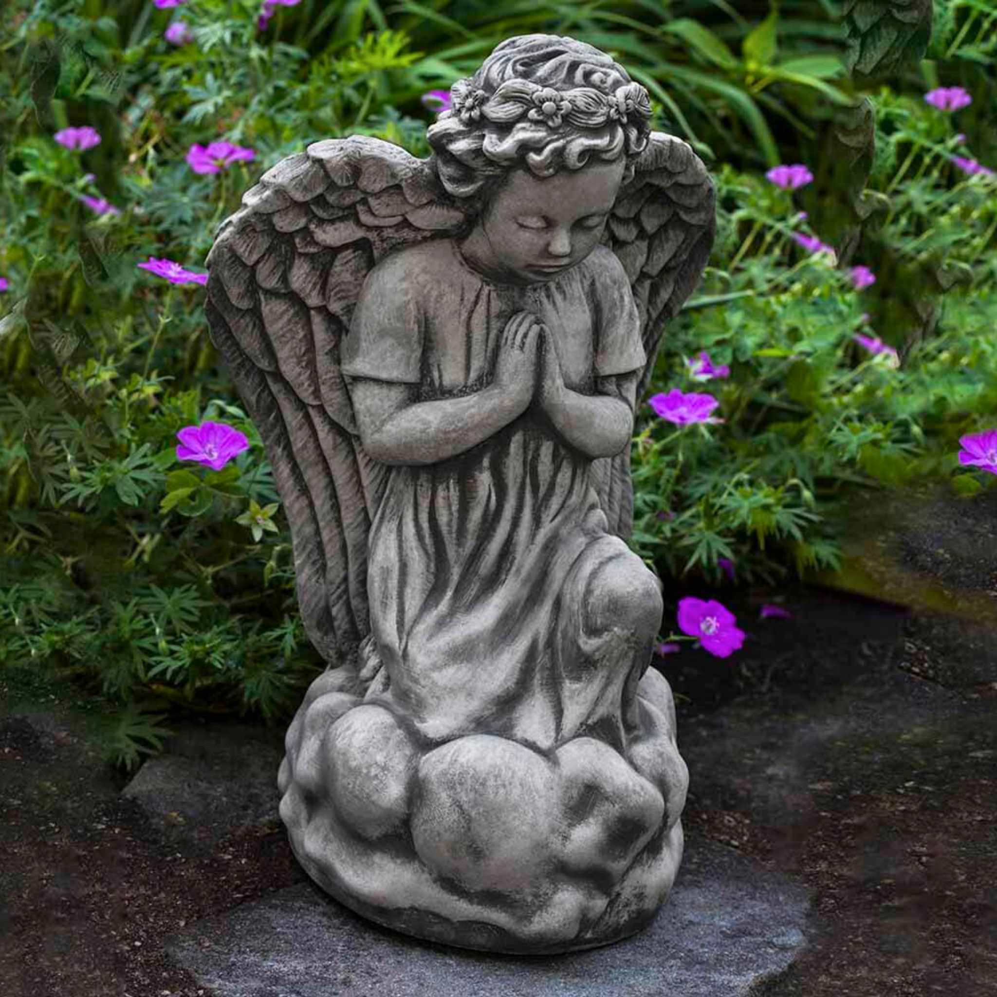 Angel's Prayer Concrete Garden Statue - Campania #C110