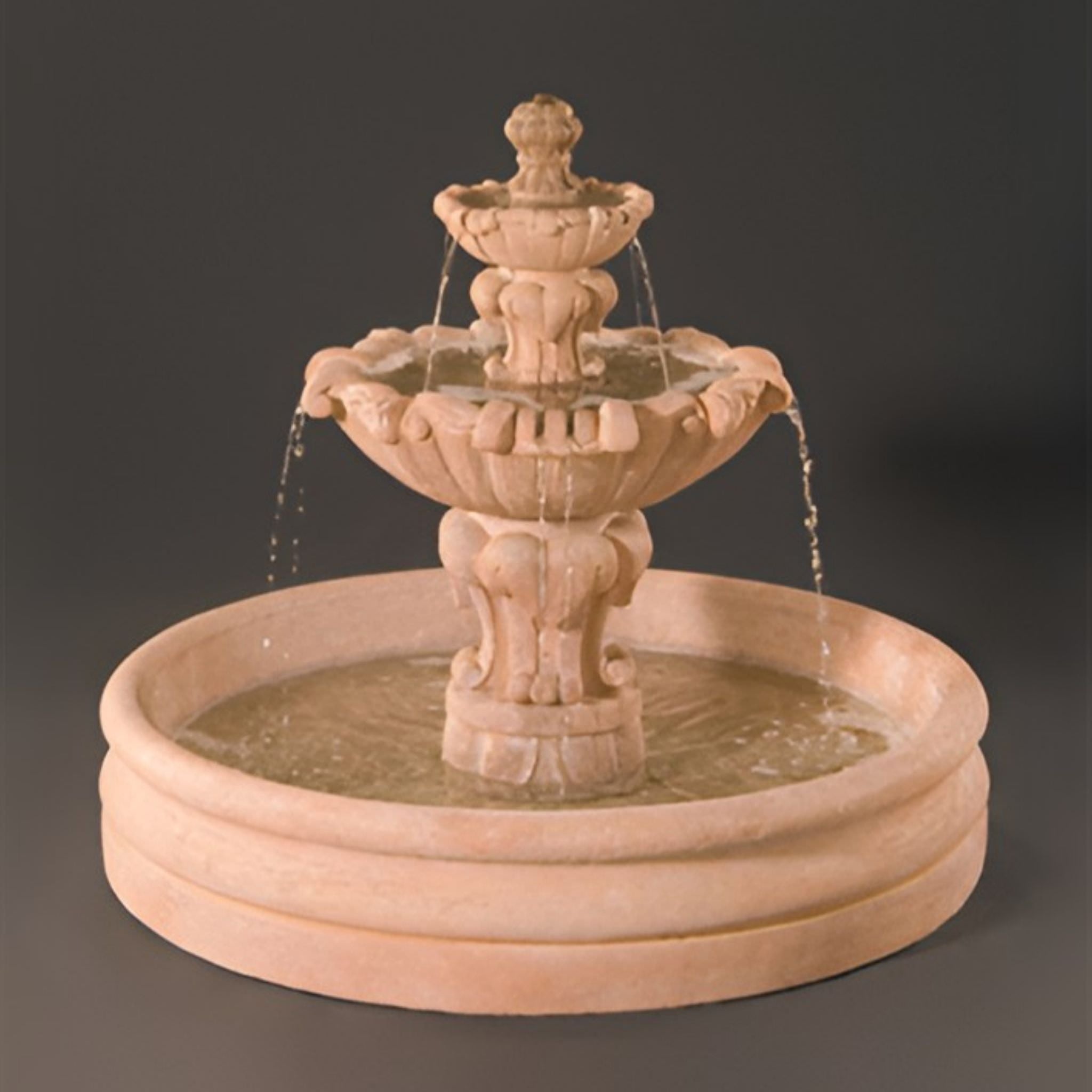 Vesuvio 2-Tier Fountain w/46" Basin - Fiore #2080F46