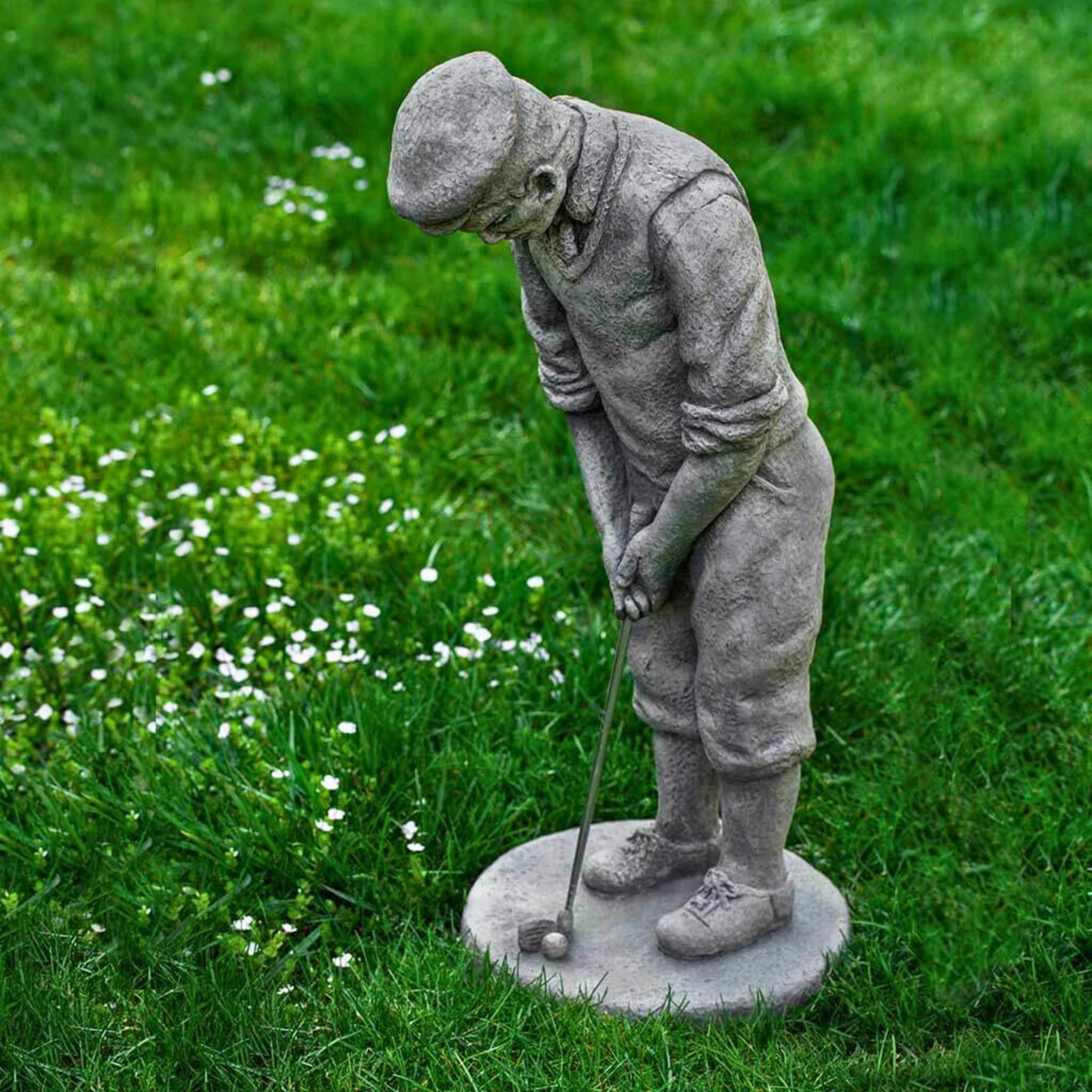 Classic Golfer Concrete Garden Statue - Campania #S501