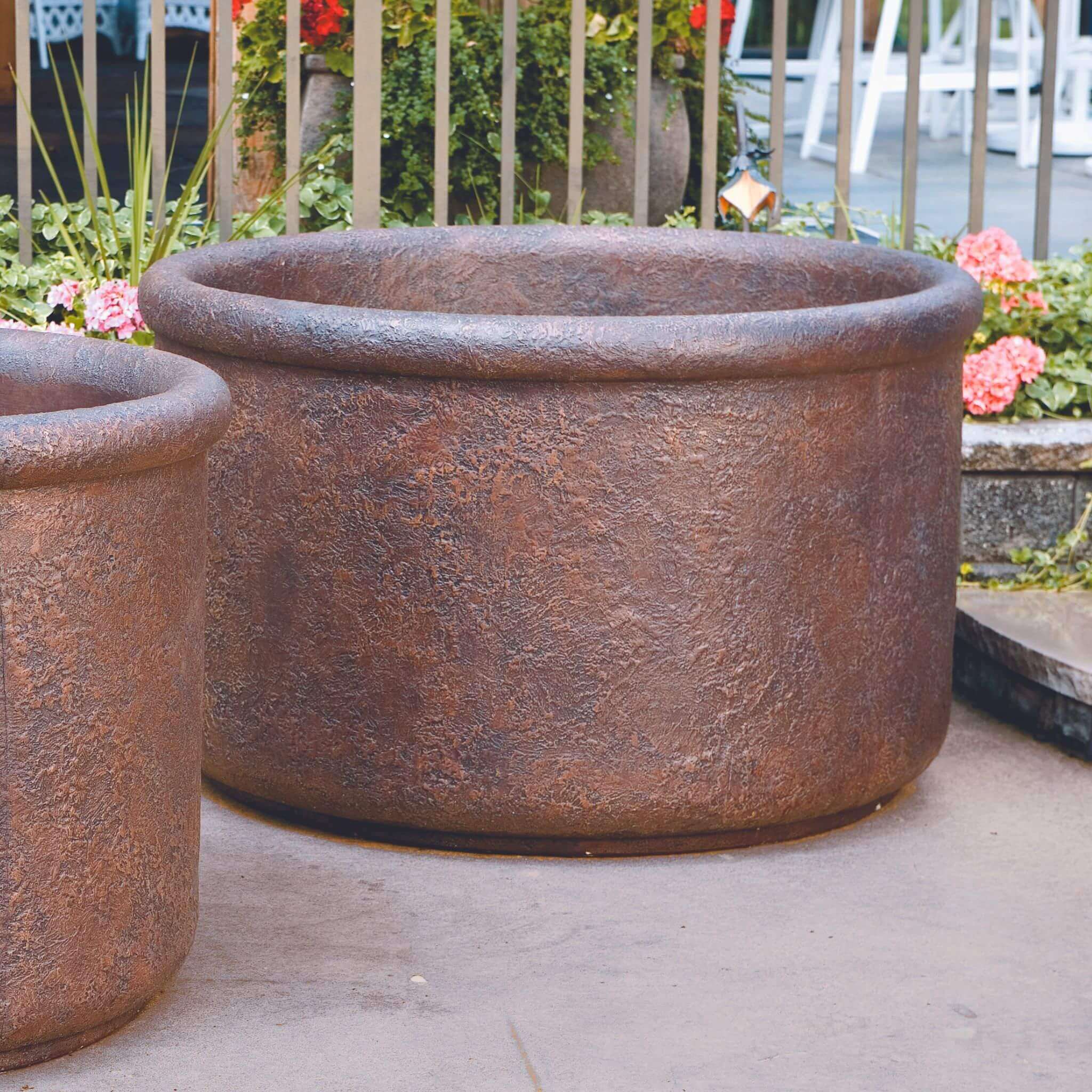 Urban 48" Round Concrete Planter - Massarellis #6065