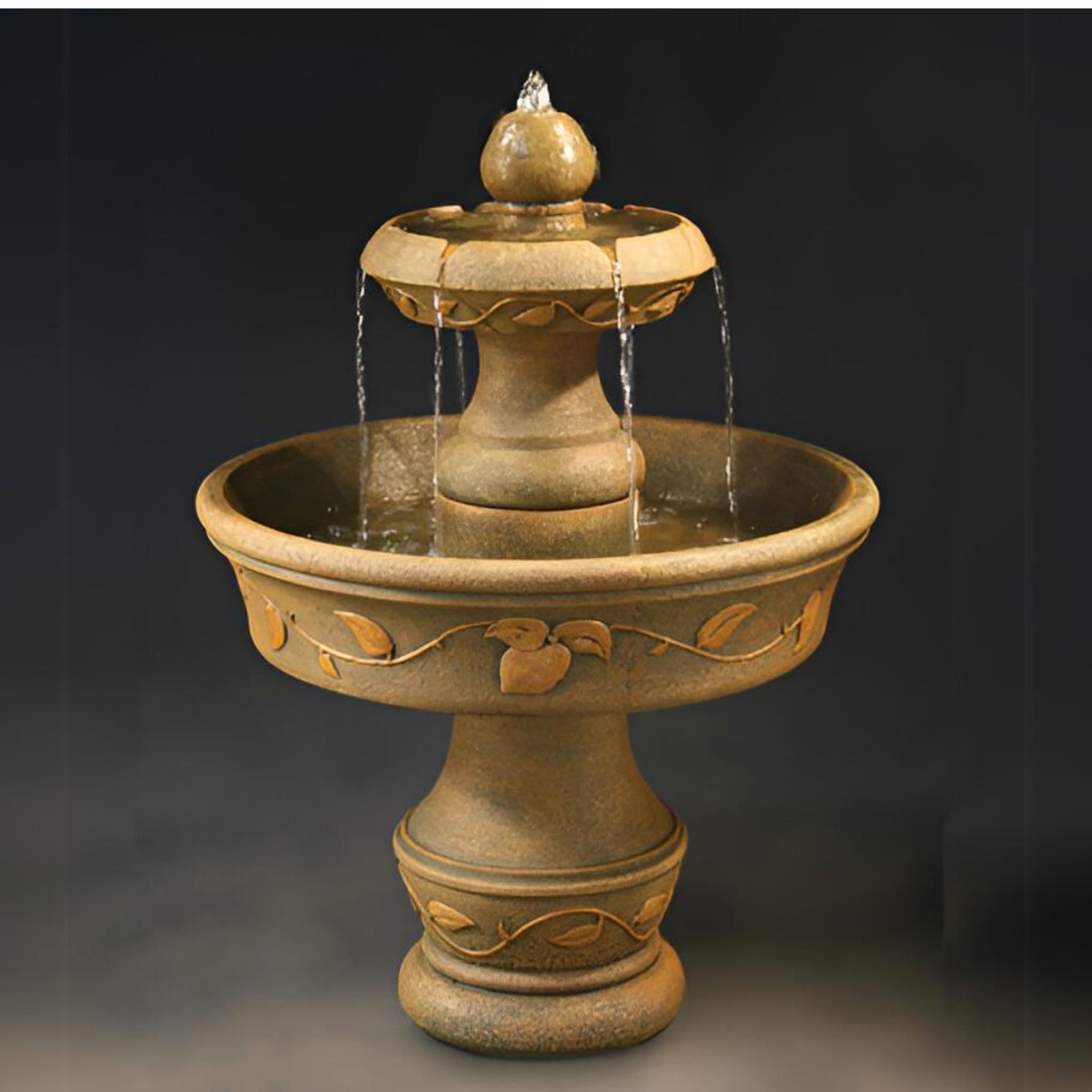 English Ivy 2-Tier Concrete Fountain - Fiore #LG145