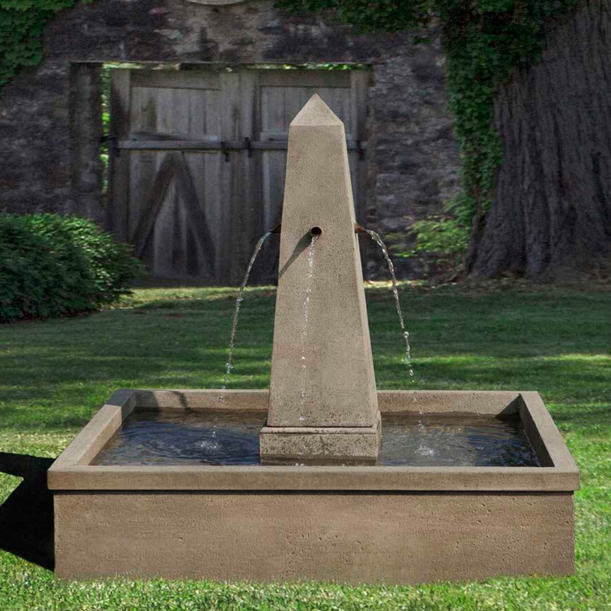 St. Remy Concrete Obelisk Pond Fountain - Campania #FT281