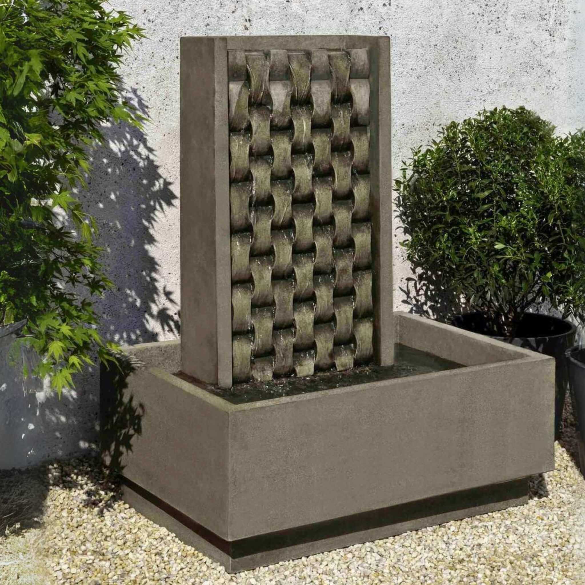 M Weave Concrete Wall Fountain - Campania #FT319