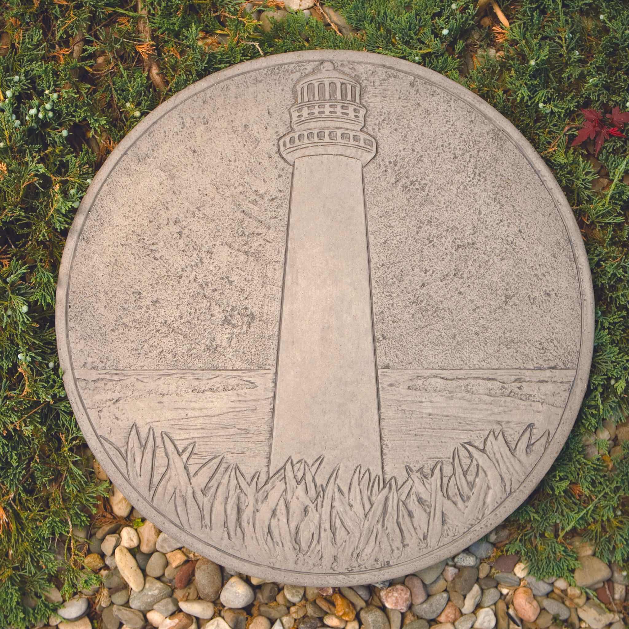 Lighthouse Concrete Round Stepping Stone - Massarellis #1916