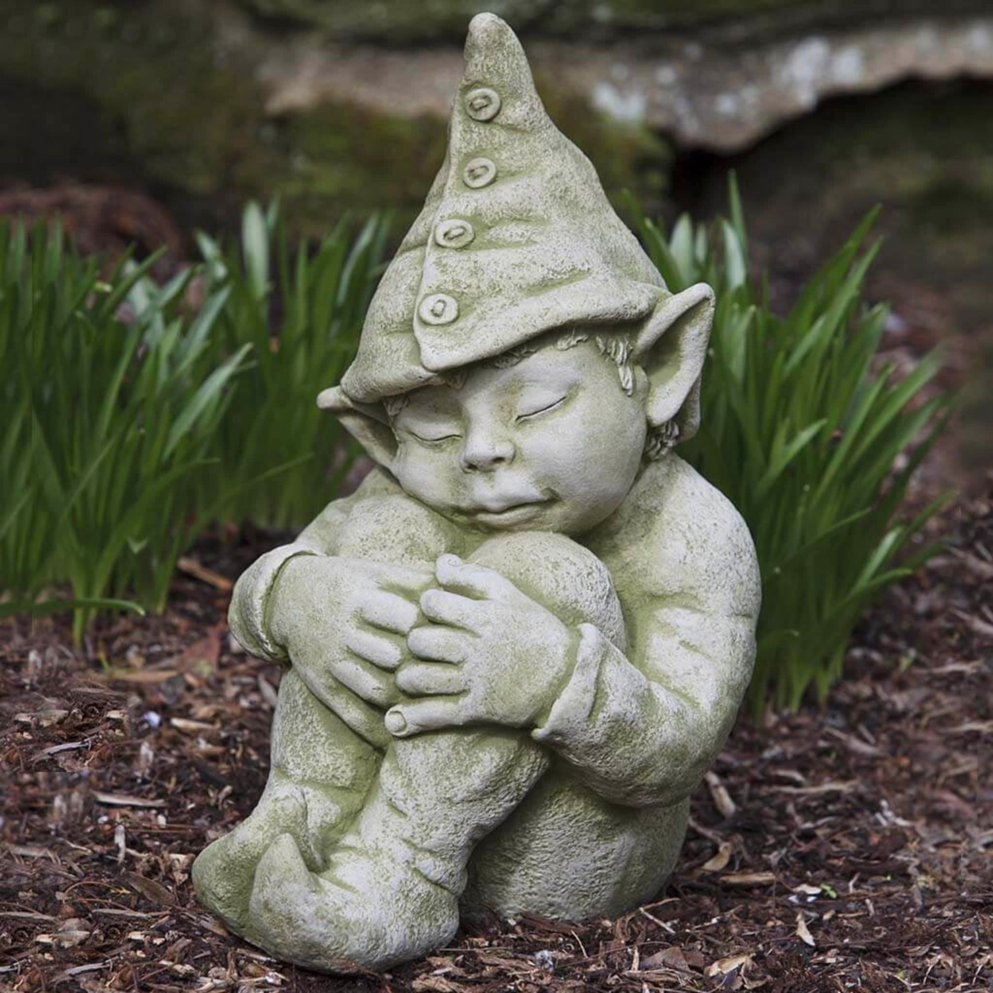 Galen The Garden Elf Concrete Statue - Campania #S351