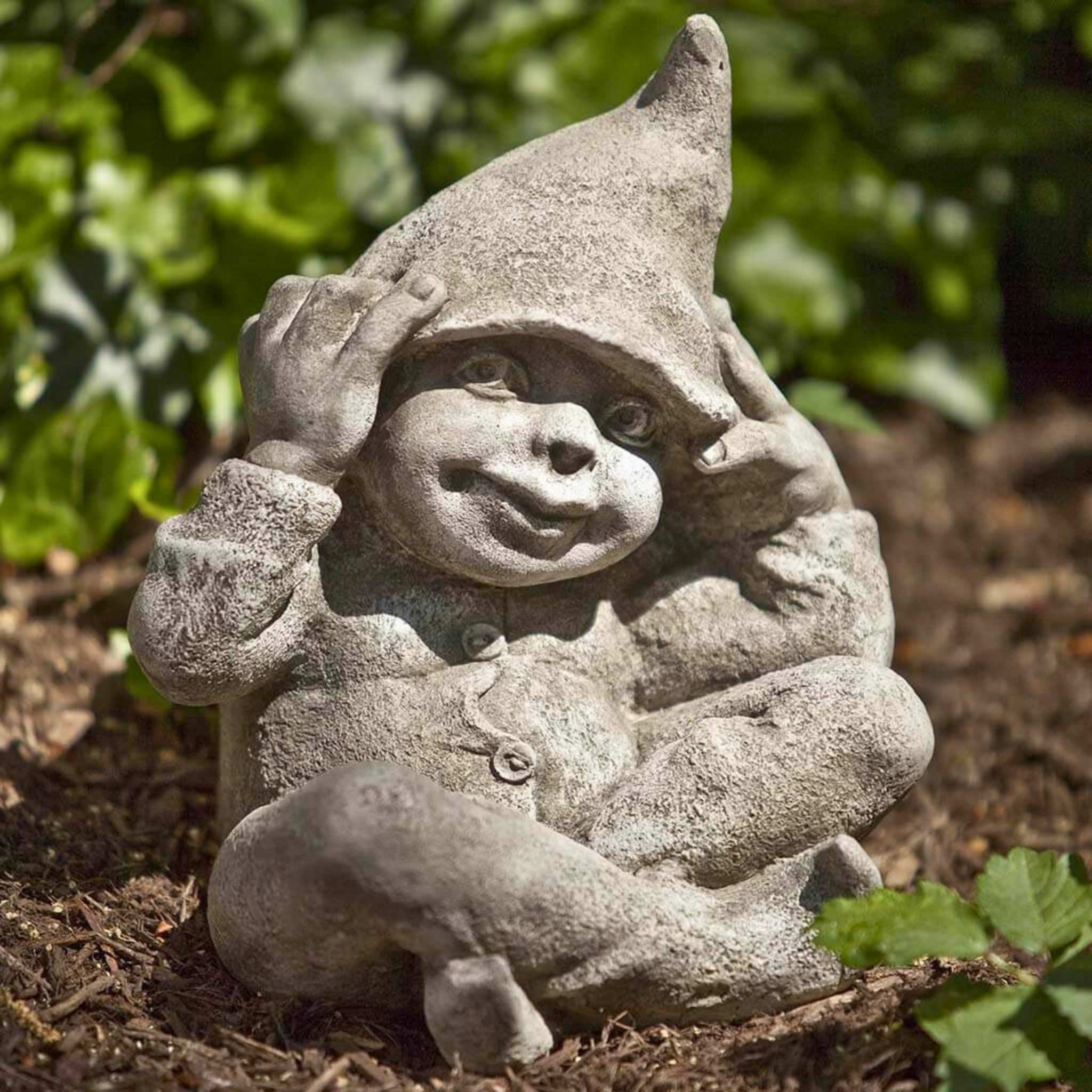 George The Garden Elf Concrete Statue - Campania #S371