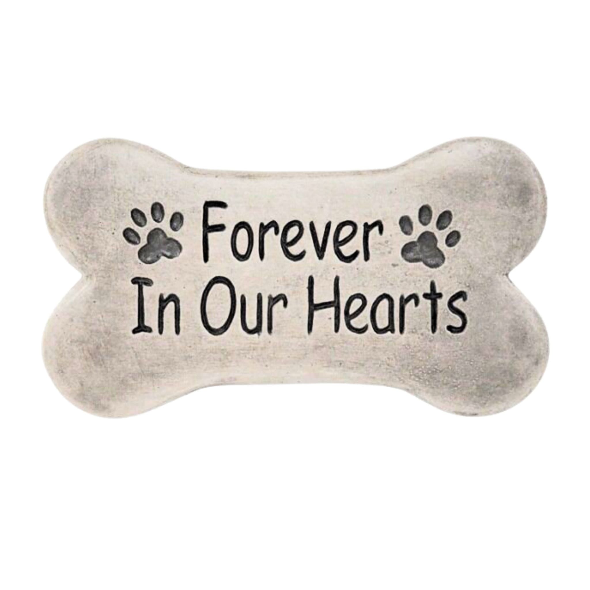Forever In Our Hearts Concrete Garden Greeting Stone - Massarellis #1716