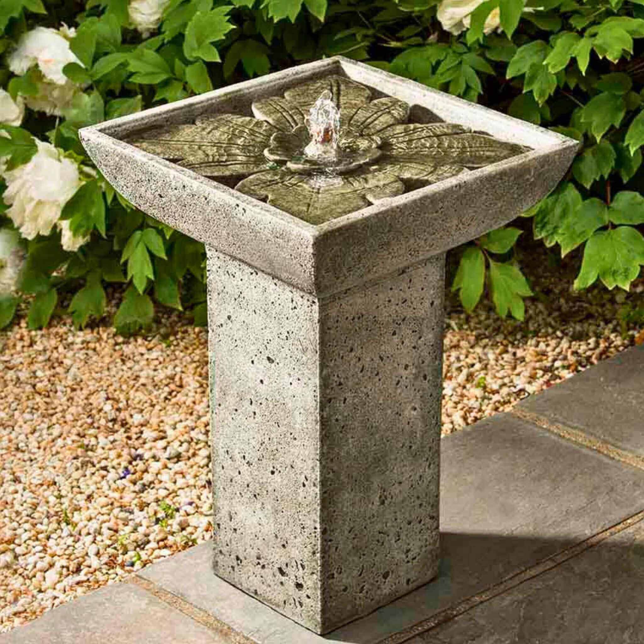 Andra Concrete Bird Bath Fountain - Campania #FT216