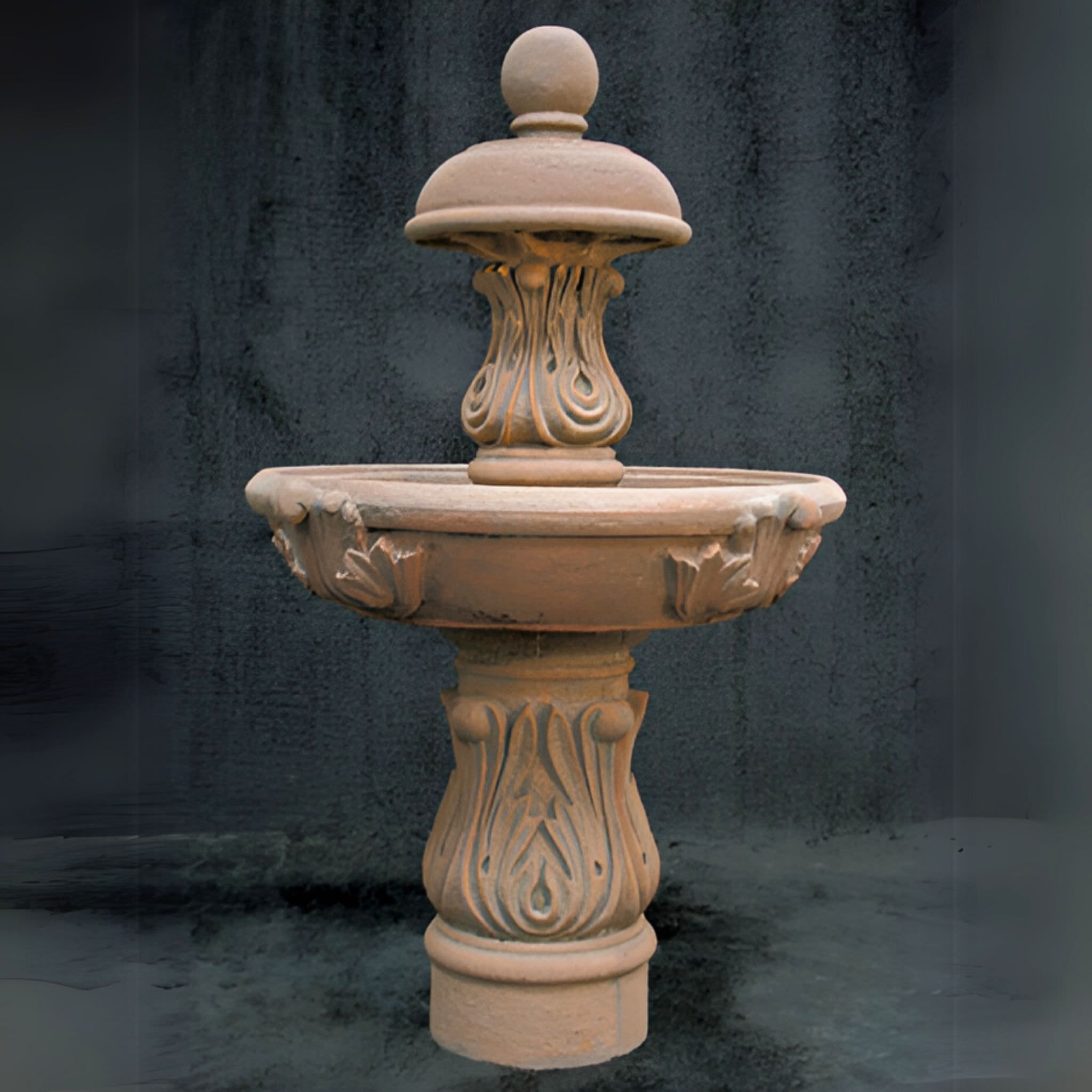 Cobra Concrete Fountain w/Cobra Pedestal - Fiore #2152FC