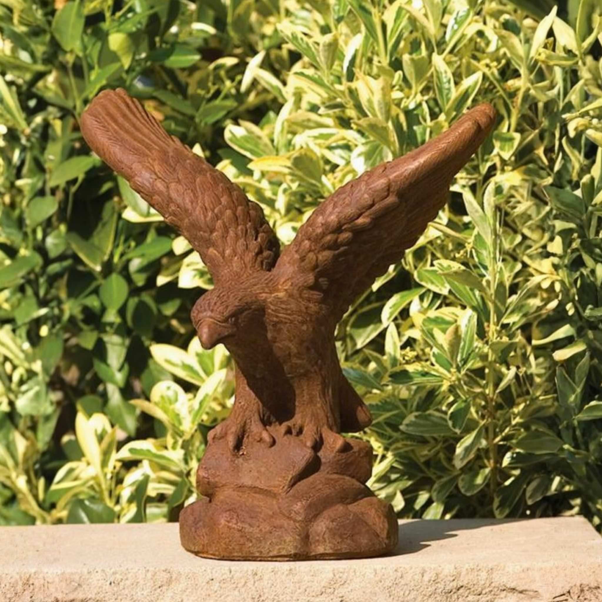Eagle in Flight Concrete Garden Statue - Massarellis #2975