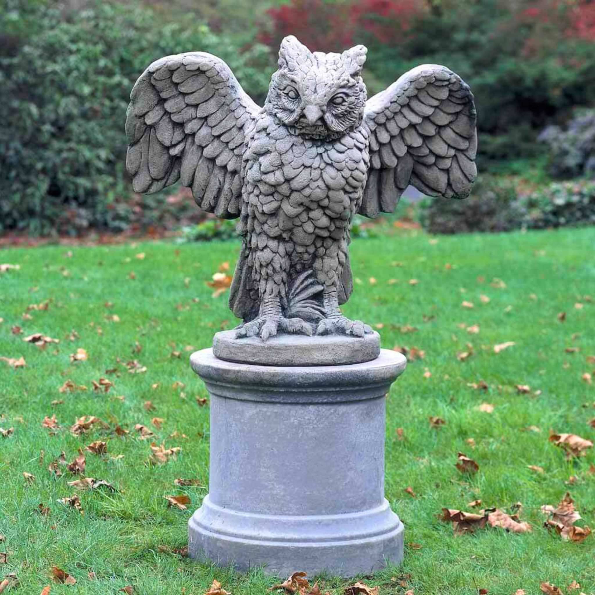 Soaring Owl Concrete Garden Statue - Campania #A267