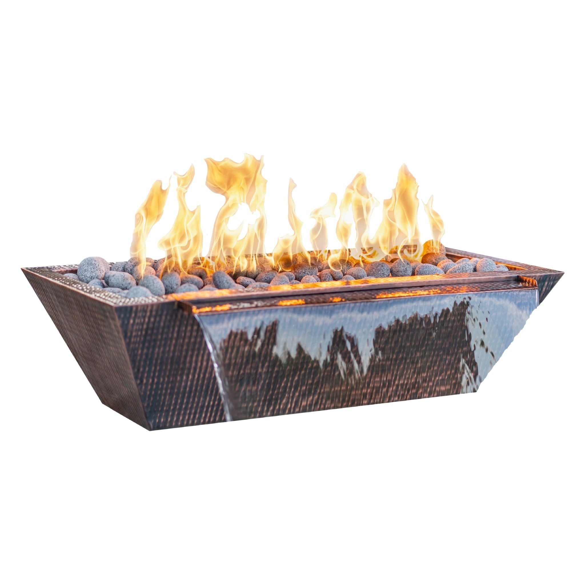 "Maya" Linear Copper Fire & Water Bowl - The Outdoor Plus