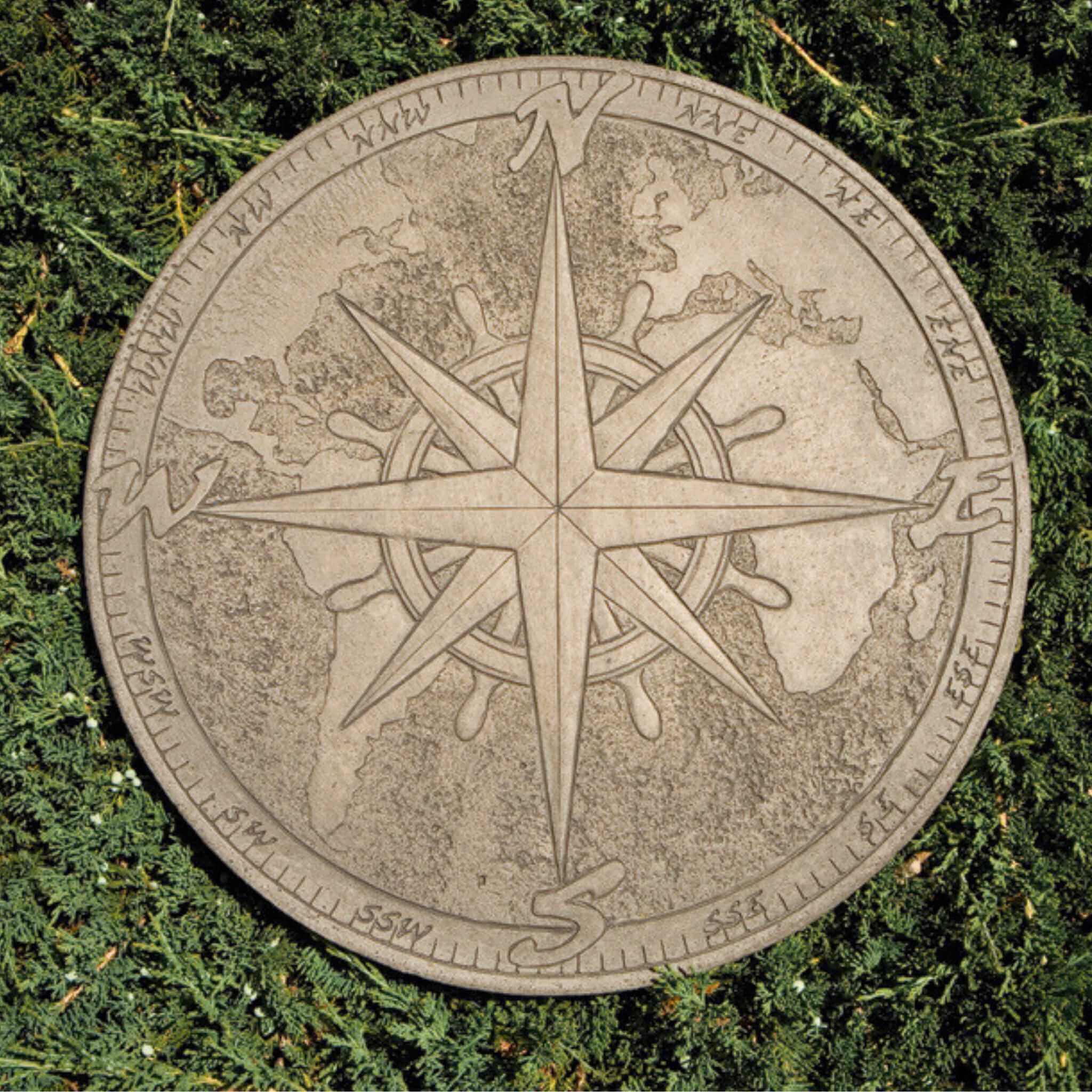 Compass Concrete Round Stepping Stone - Massarellis #1930