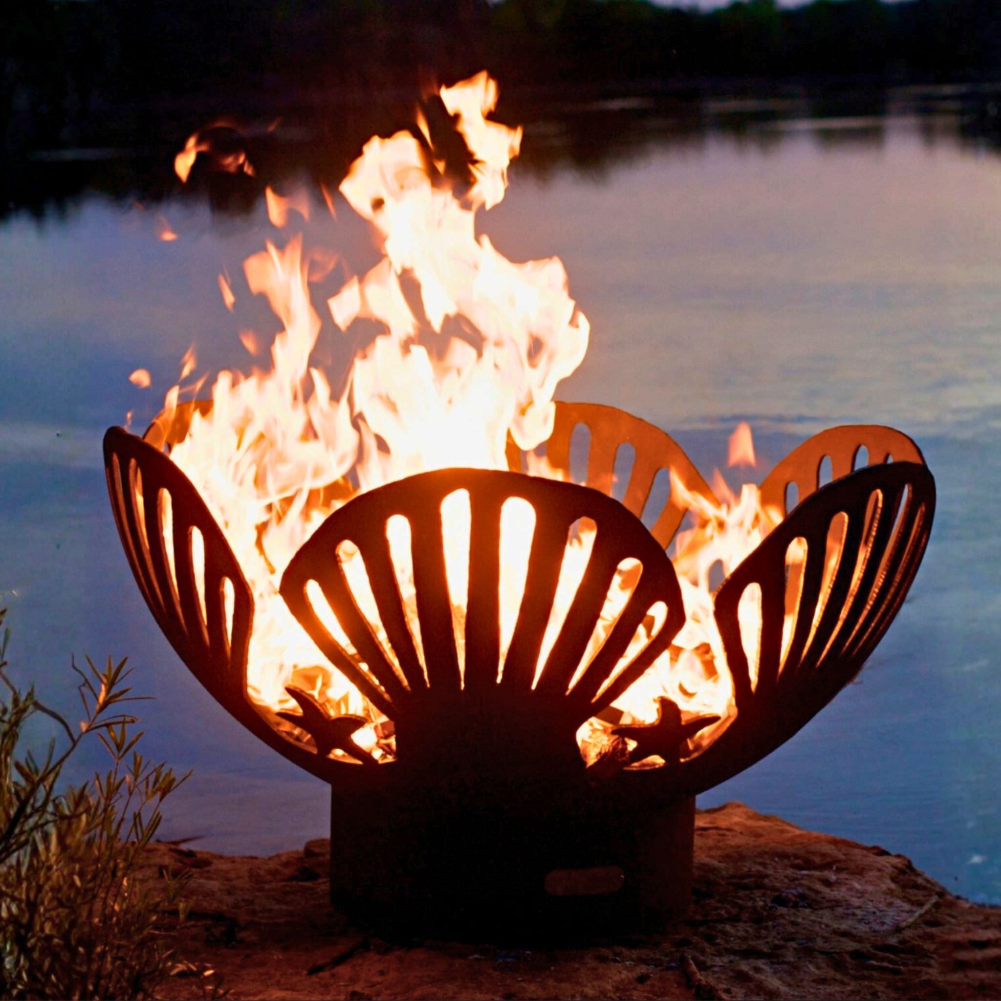 Barefoot Beach Wood Burning Fire Pit in Steel - Thumbnail 2