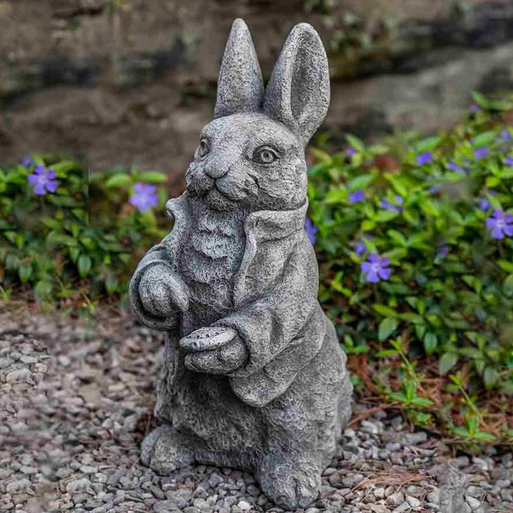 Rabbit Esq Concrete Garden Statue - Campania #A615