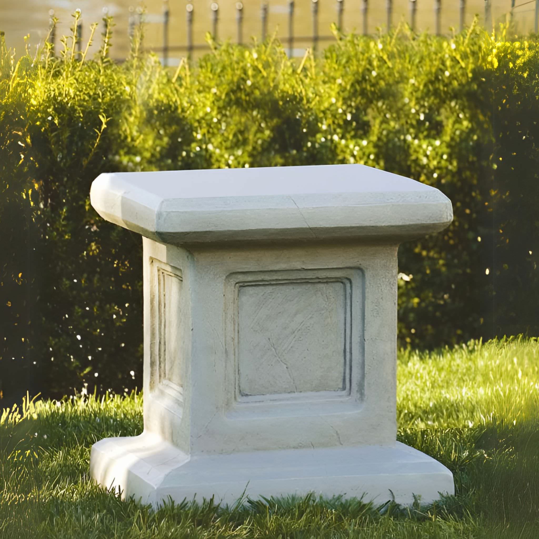 Large Square Concrete Pedestal - Massarellis #8001