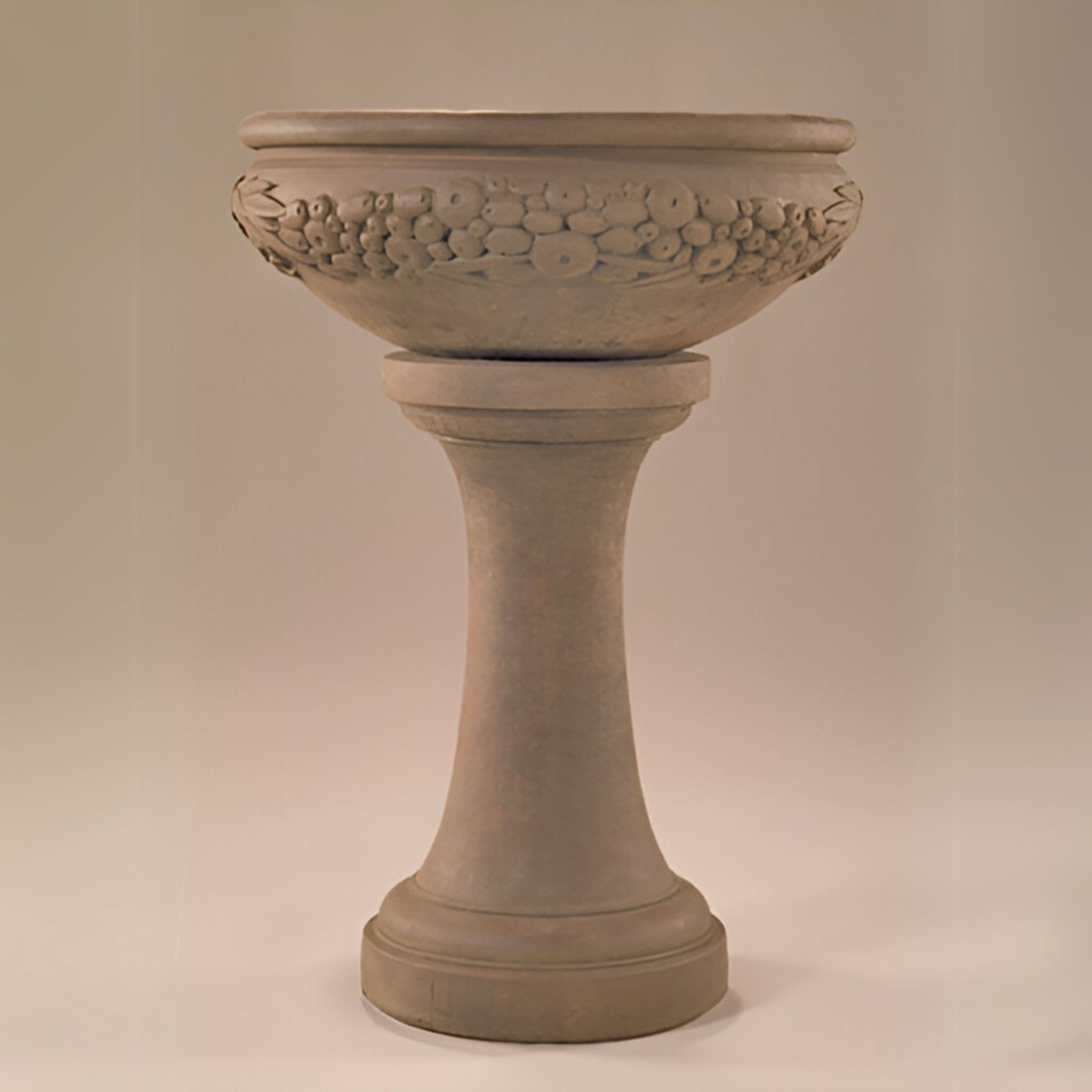 Oliva Bowl & Pedestal Concrete Planter - Fiore #680P