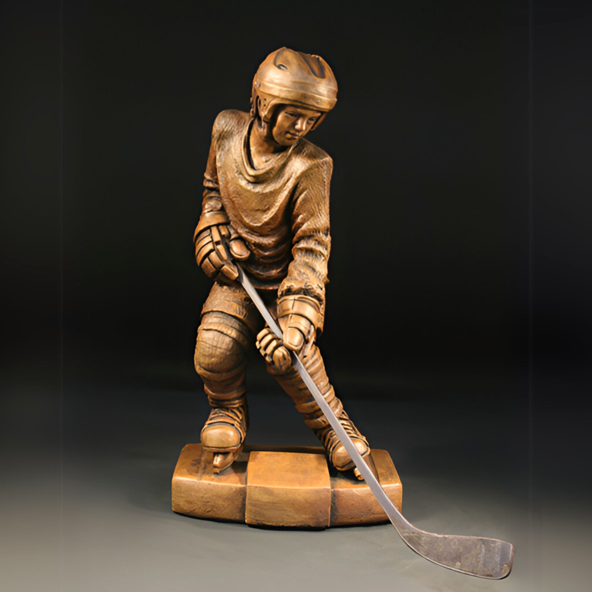 Stanley Hockey Player Concrete Garden Statue - Fiore #7054