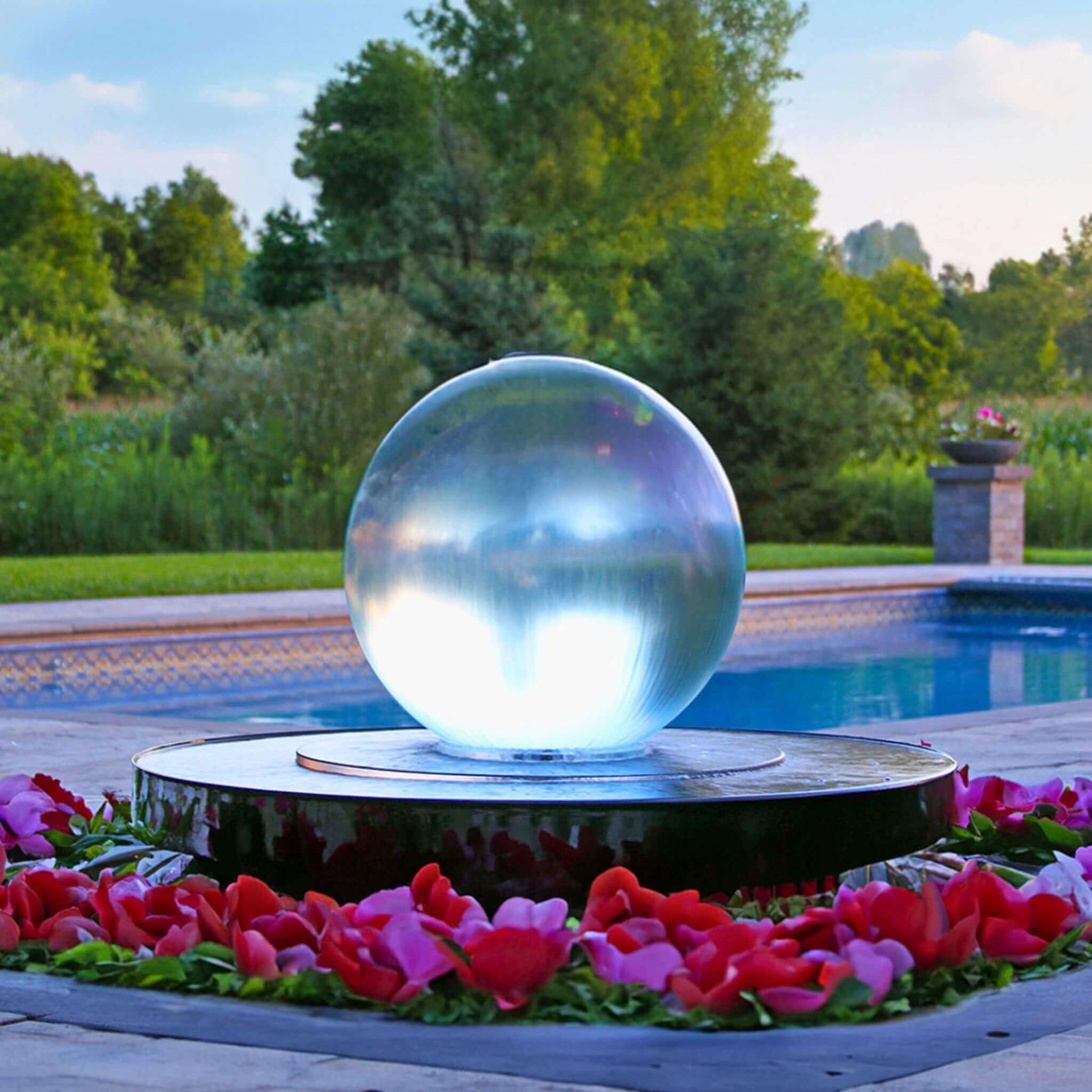 Crystal Sphere Water Fountain - Complete Kit - Blue Thumb