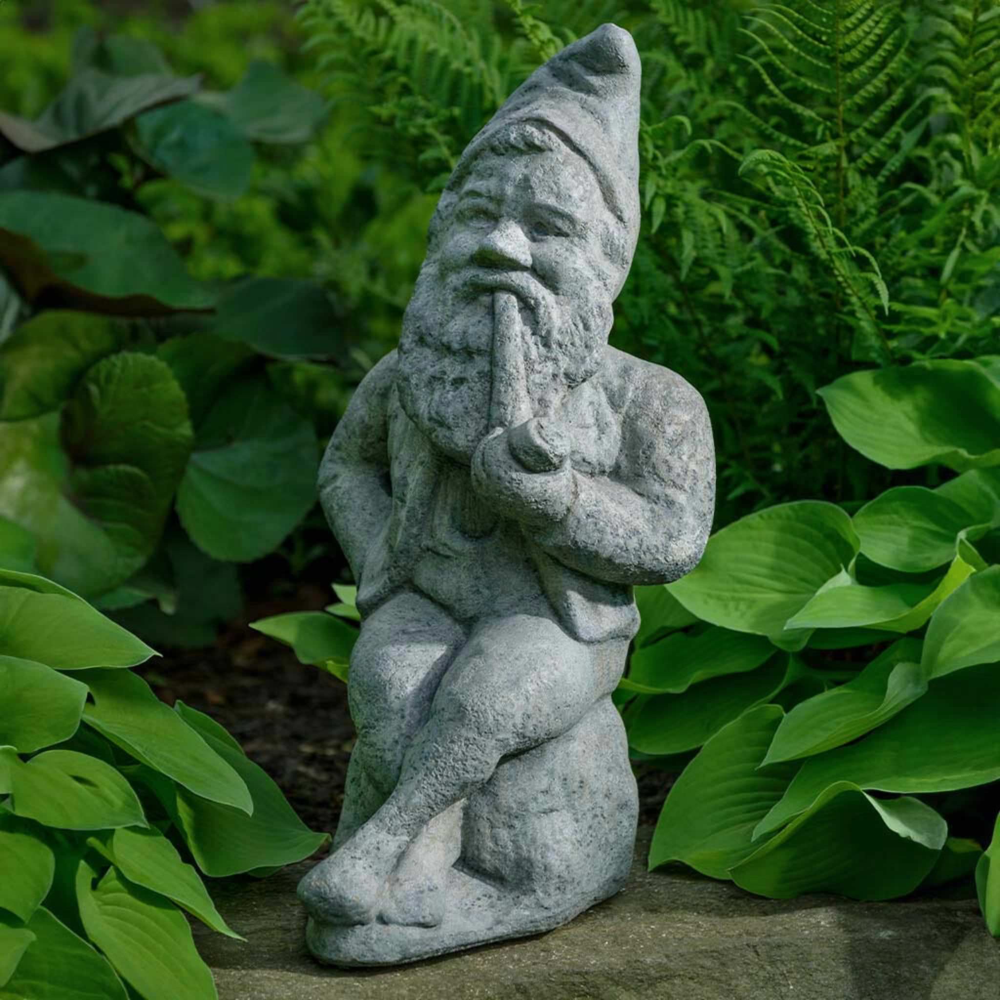 Vintage Garden Gnome Concrete Statue - Campania #S548