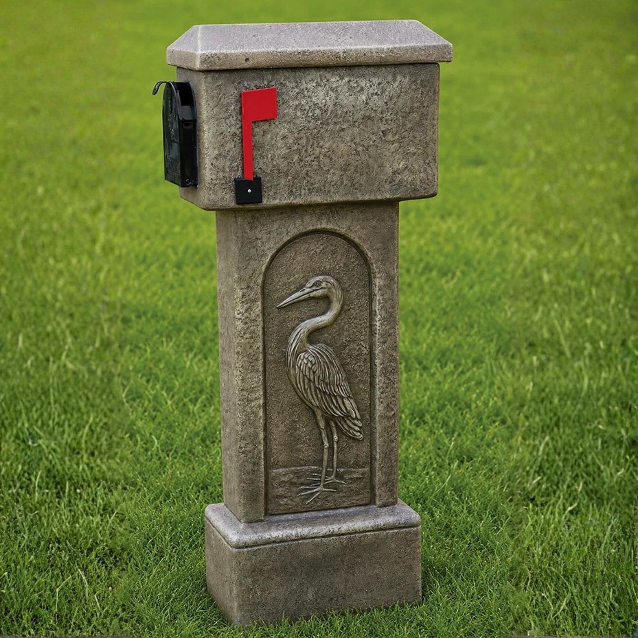 Heron Concrete Mailbox - Massarellis #4692