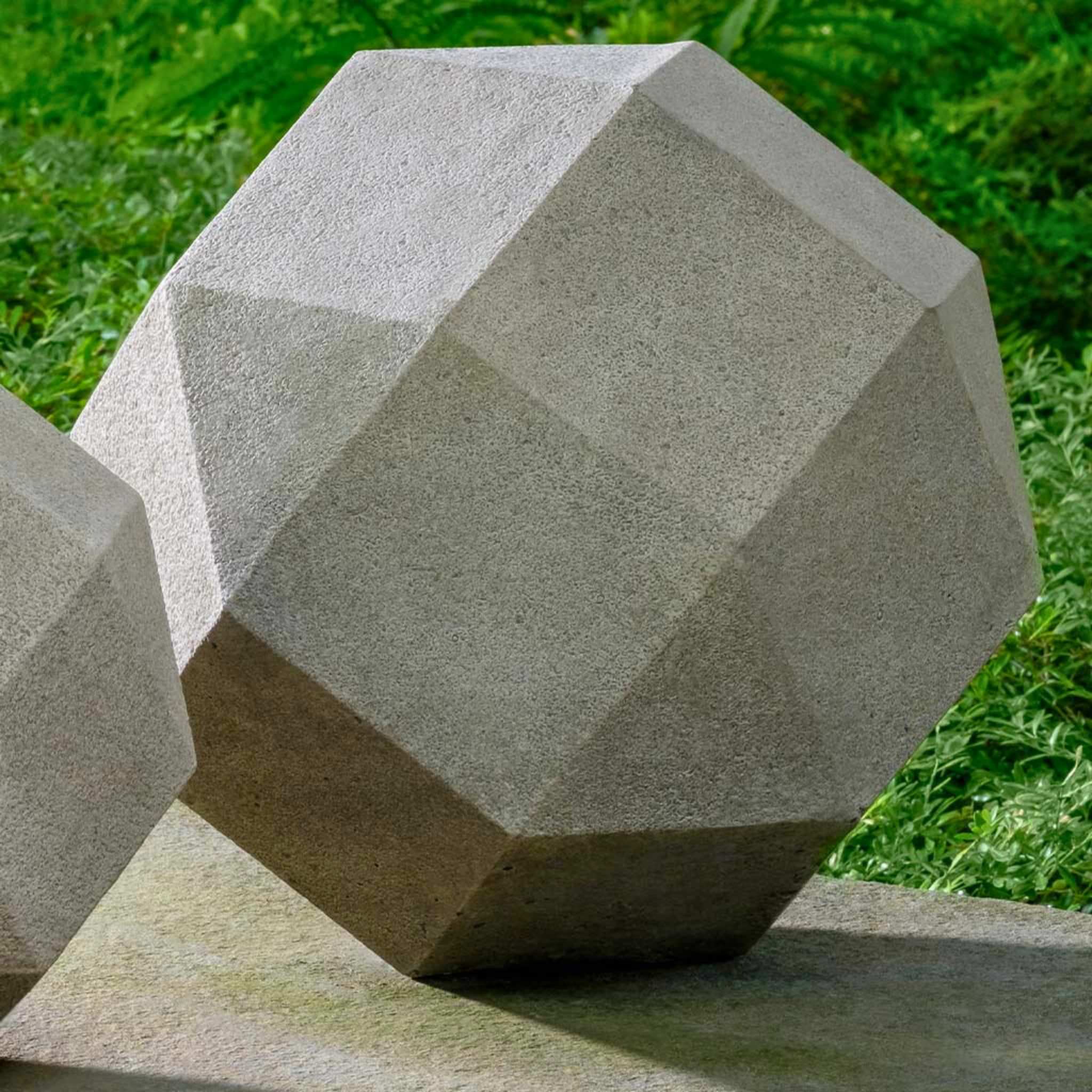 Polyhedron 12.5" Concrete Garden Statue