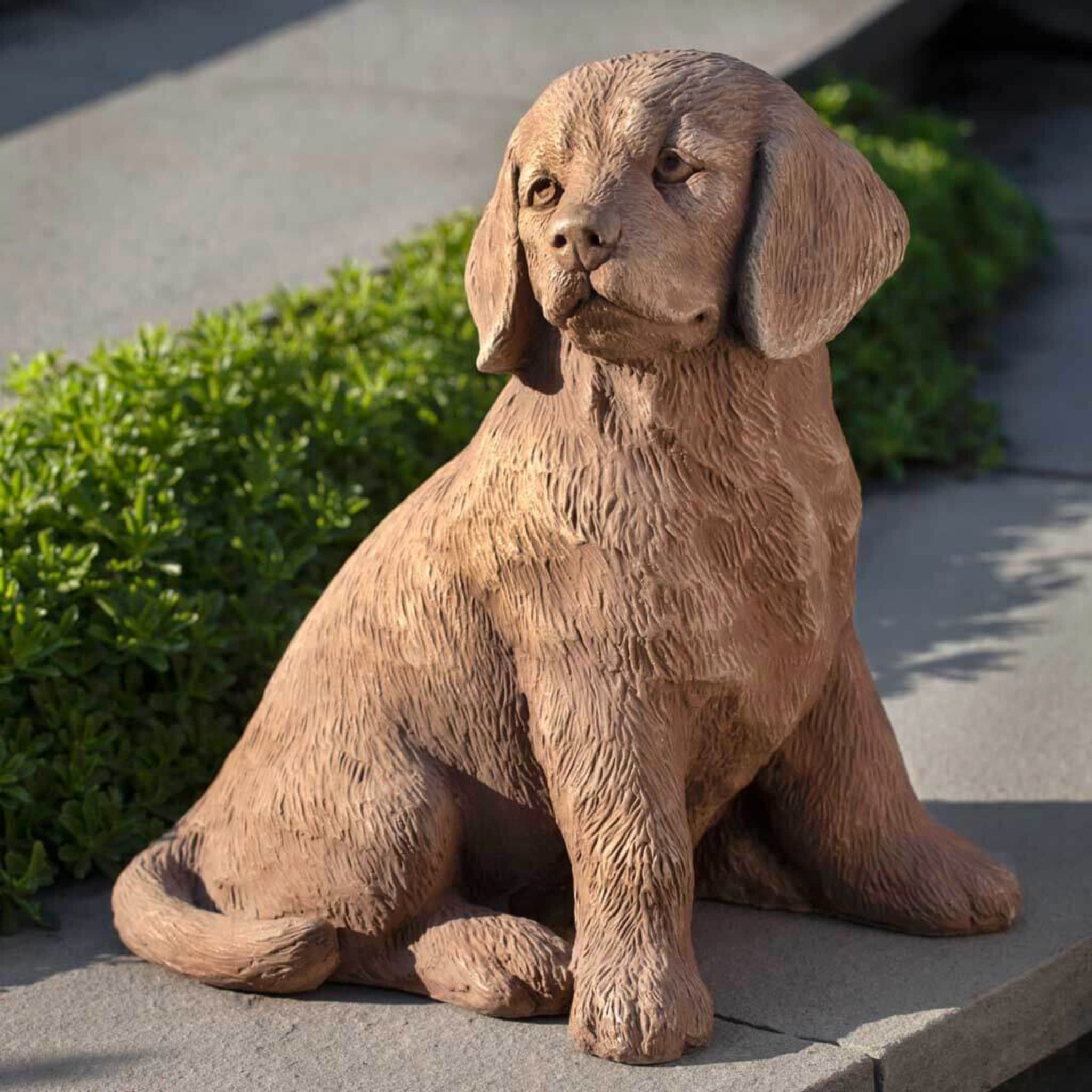 Golden Retriever Puppy Concrete Garden Statue - Campania #A535