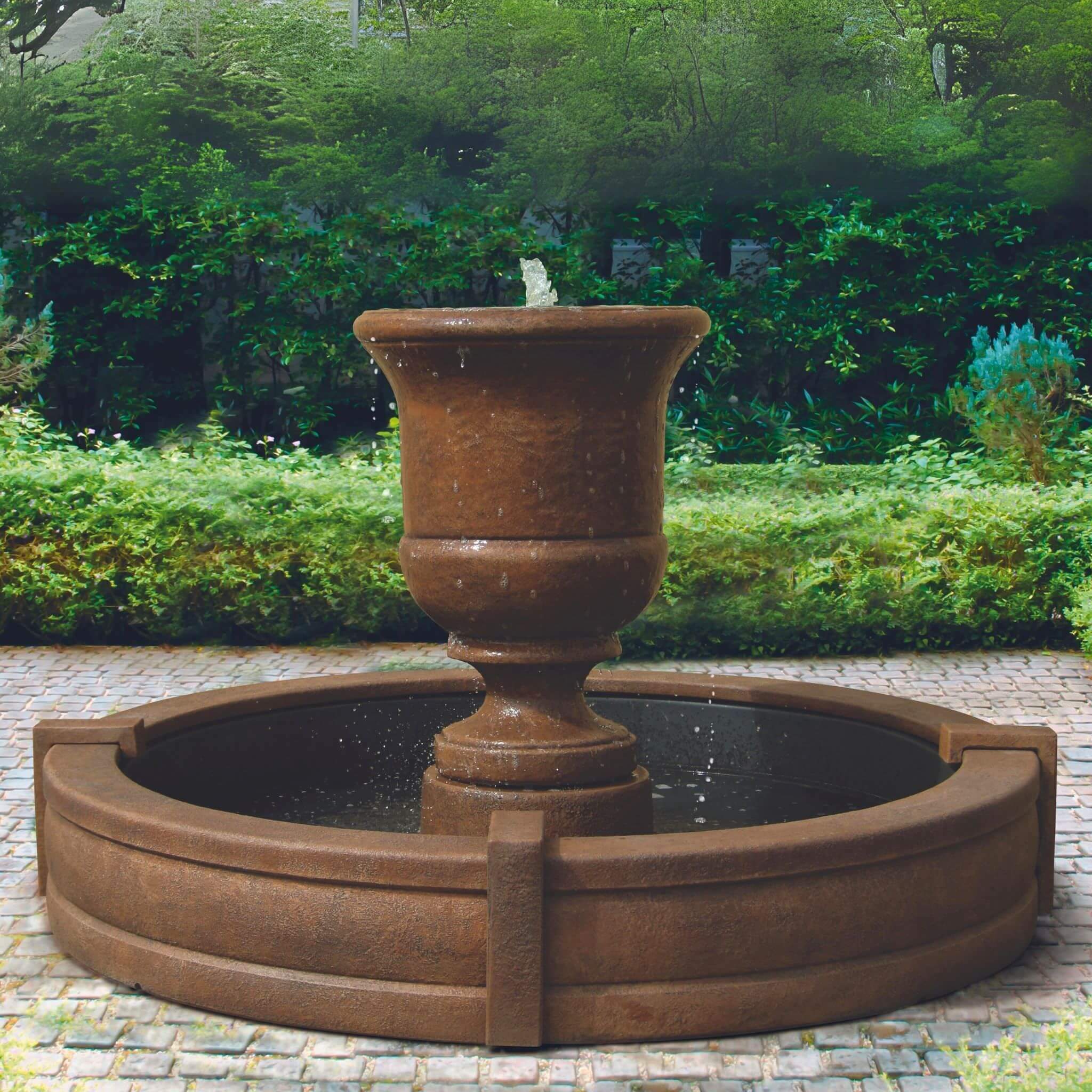 Cento Urn Concrete Fountain w/Pool - Massarellis #3690
