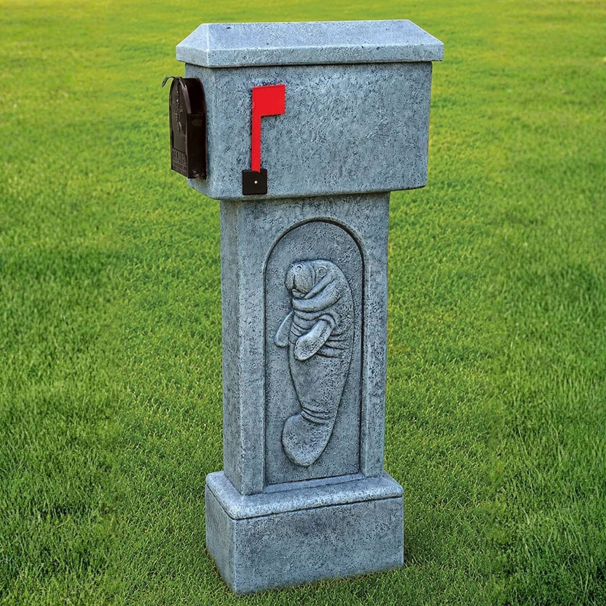 Manatee Concrete Mailbox - Massarellis #4693