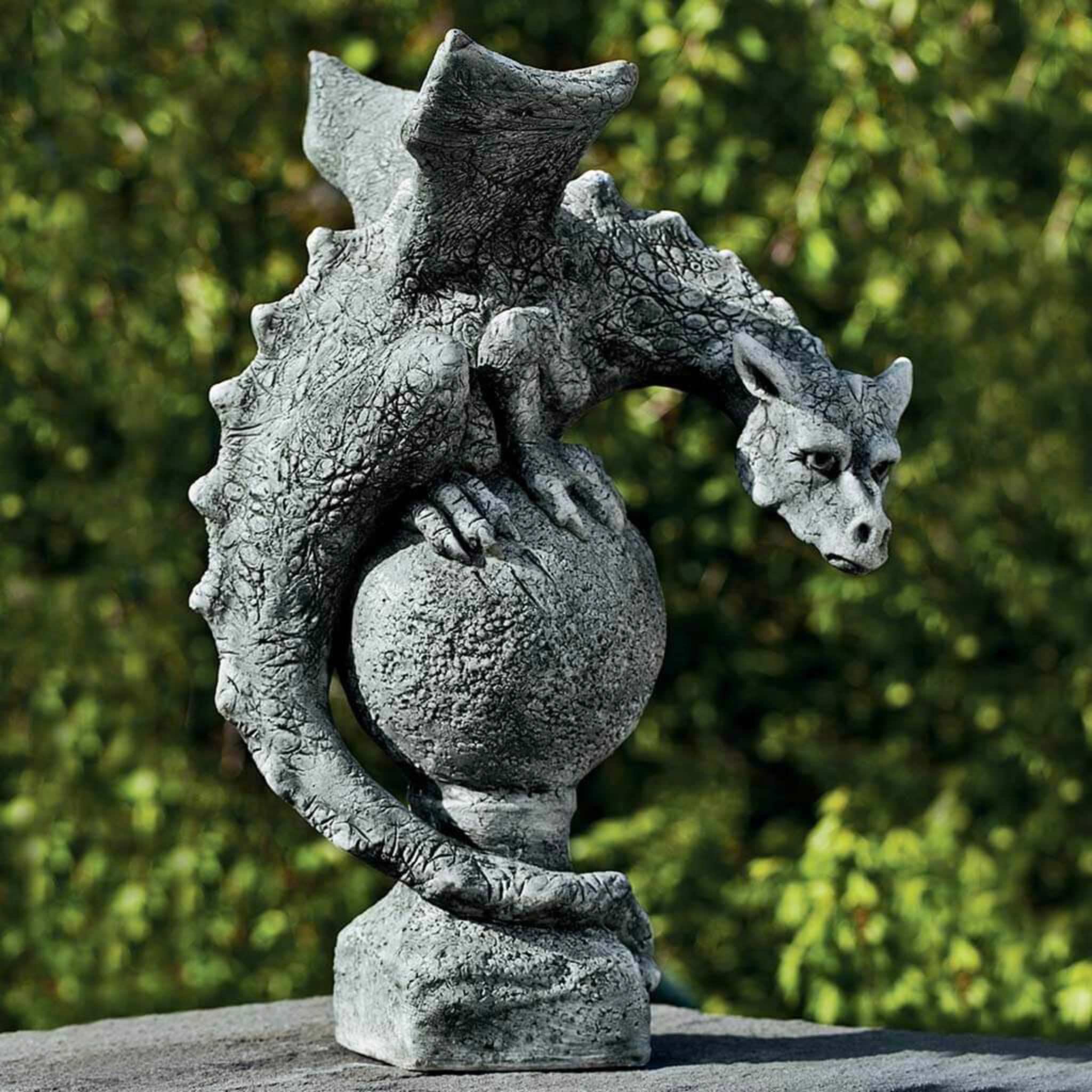 Fiona Winged Dragon Concrete Garden Statue - Thumbnail 2