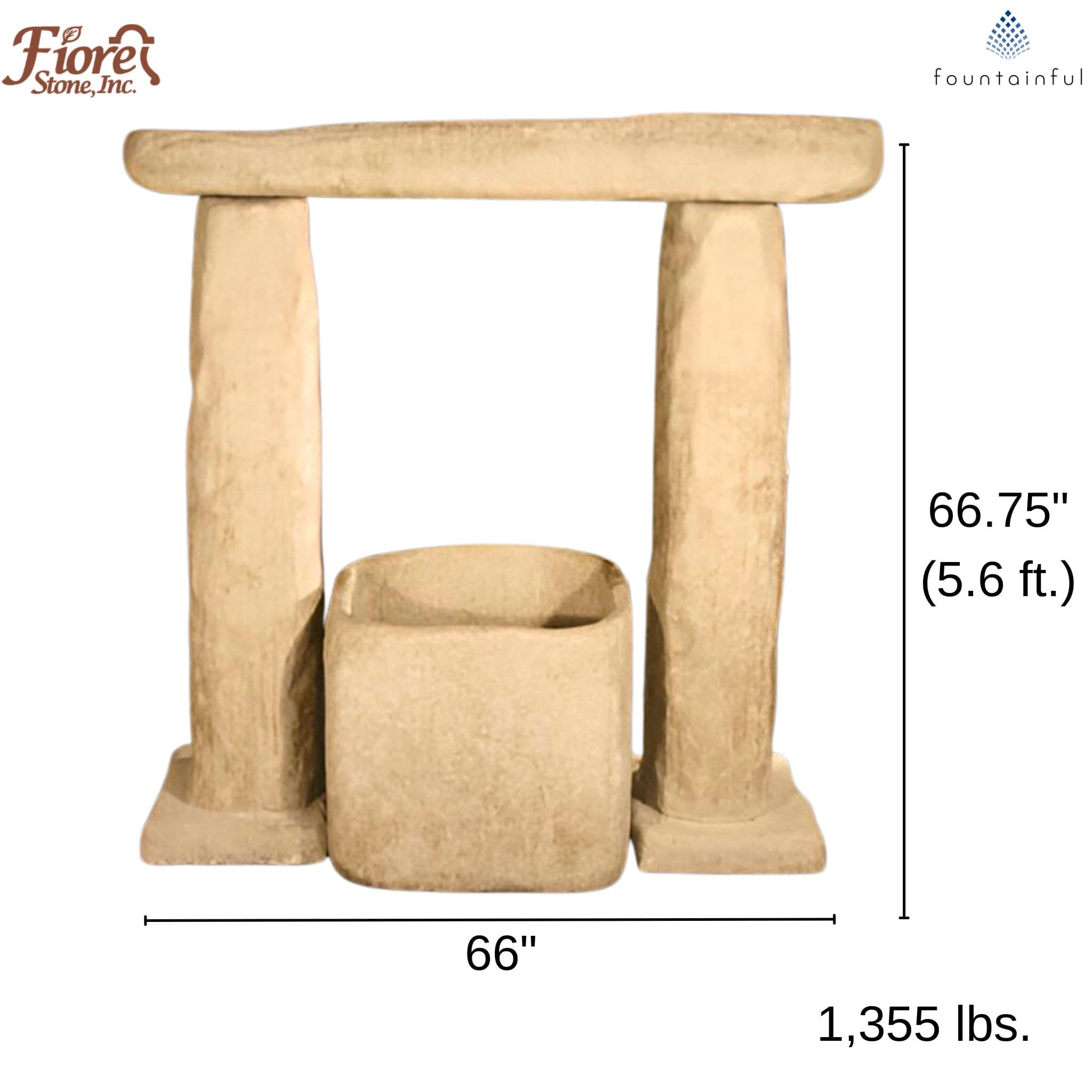 Stonehenge Concrete Fountain - Fiore Stone