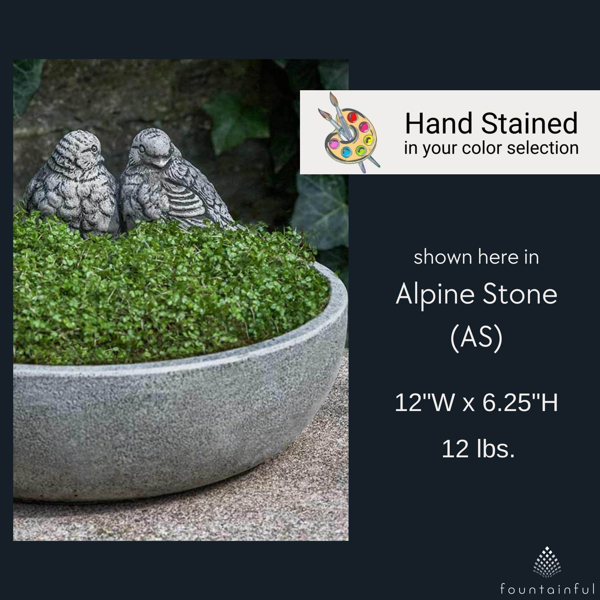 Lovebird Concrete Bowl Planter - Campania #P900