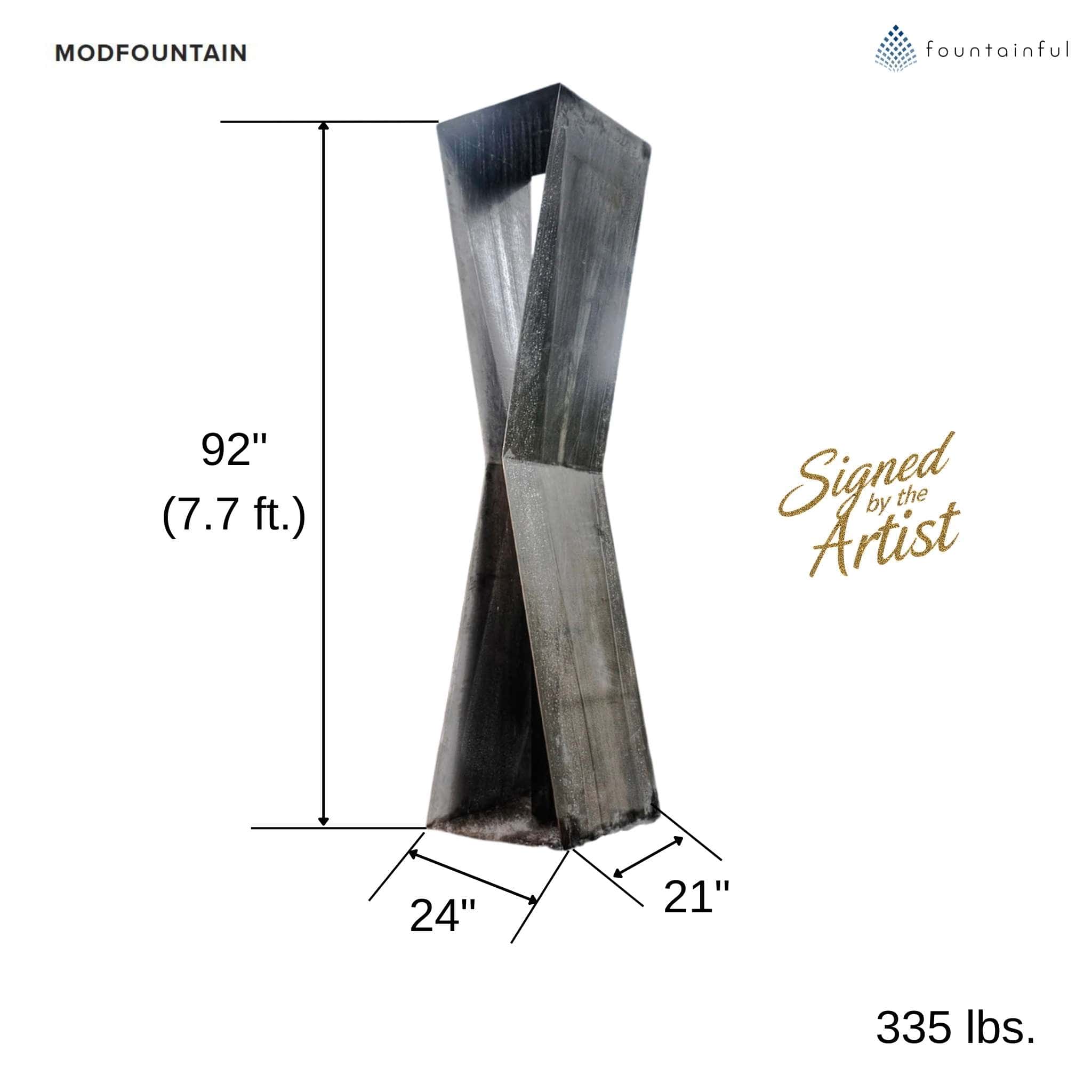 X2 Modern Fountain in Steel