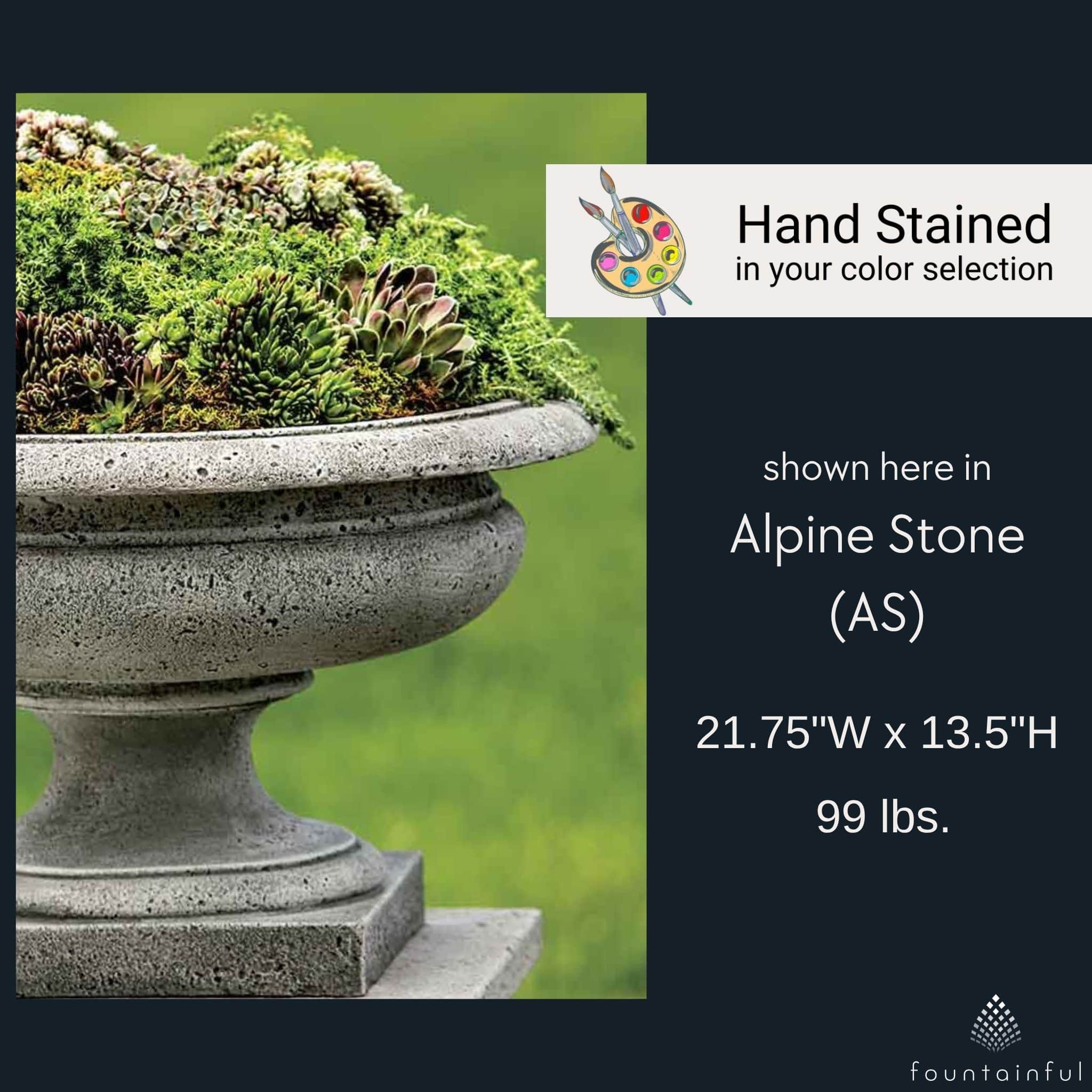 Textured Palazzo Concrete Urn Planter - Campania #P629