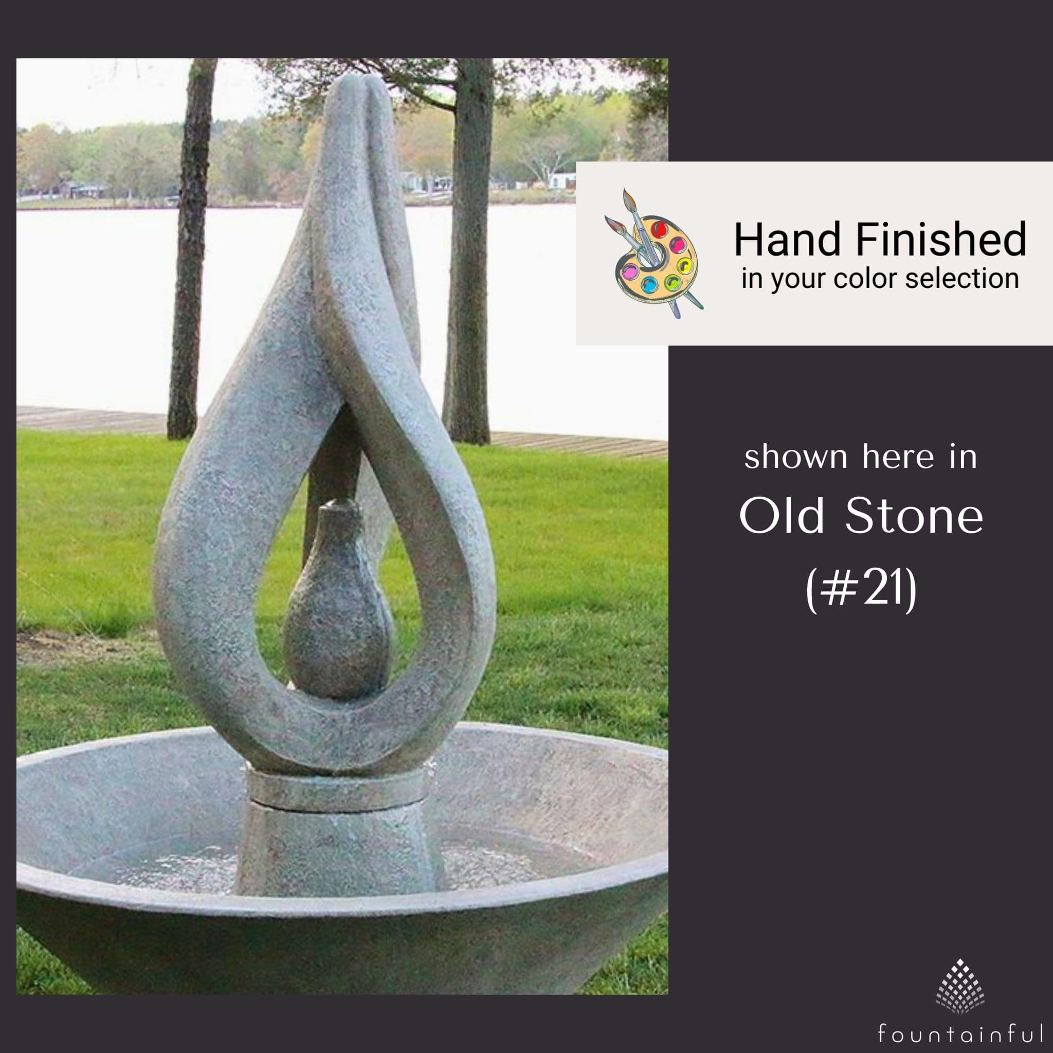 Garden Glow Concrete Fountain - Massarellis #3816