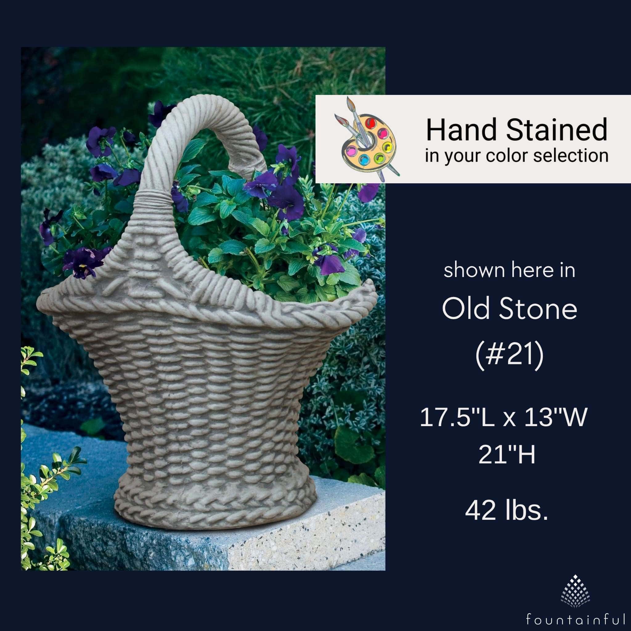 Victorian Basket (Small) Concrete Planter - Massarellis #6578