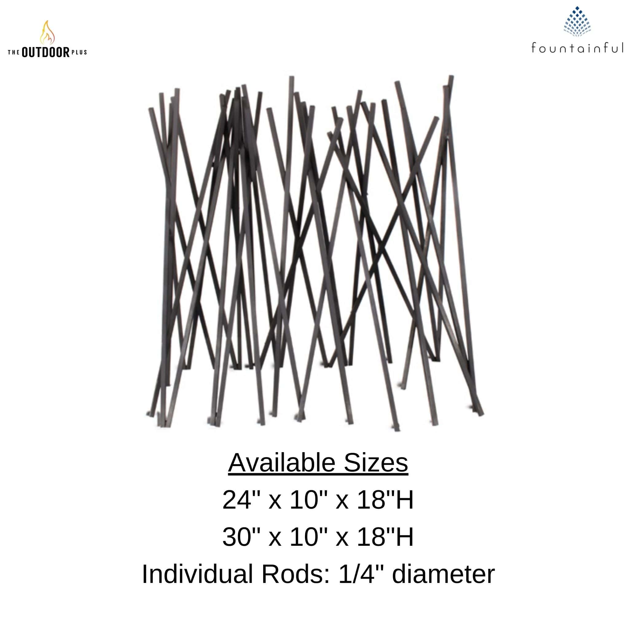 Milled Steel Twigs Fire Ornament - Outdoor Plus