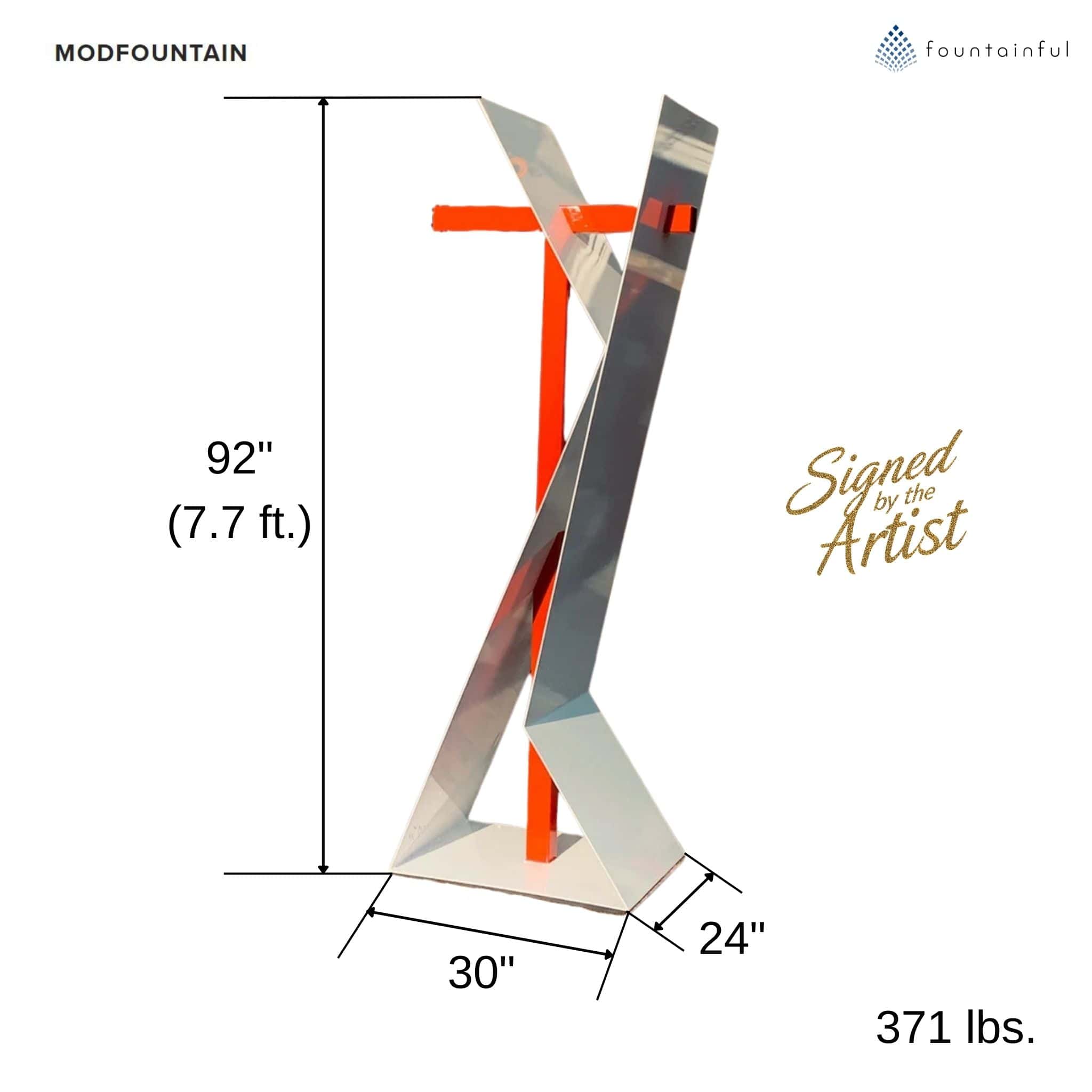 K1 Modern Fountain in Steel