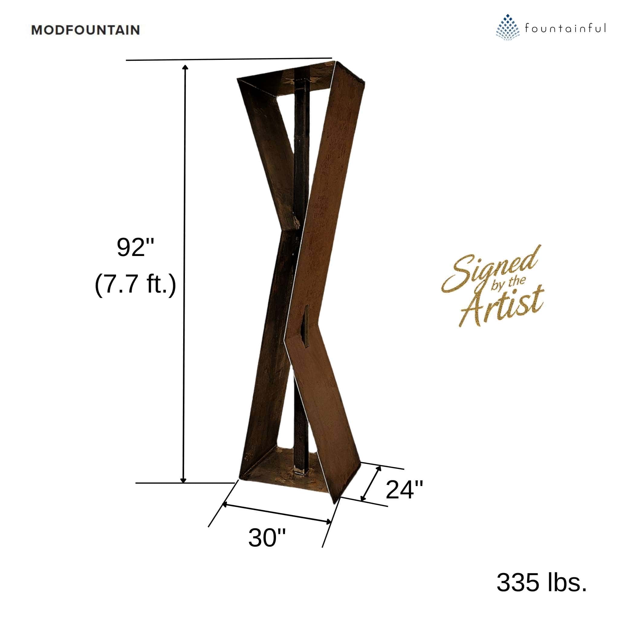 K2 Modern Fountain in Steel