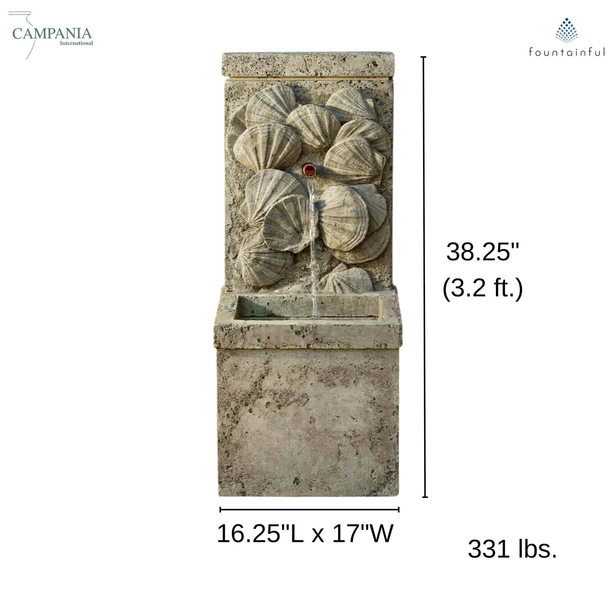 Nassau Concrete Wall Fountain - Campania #FT465