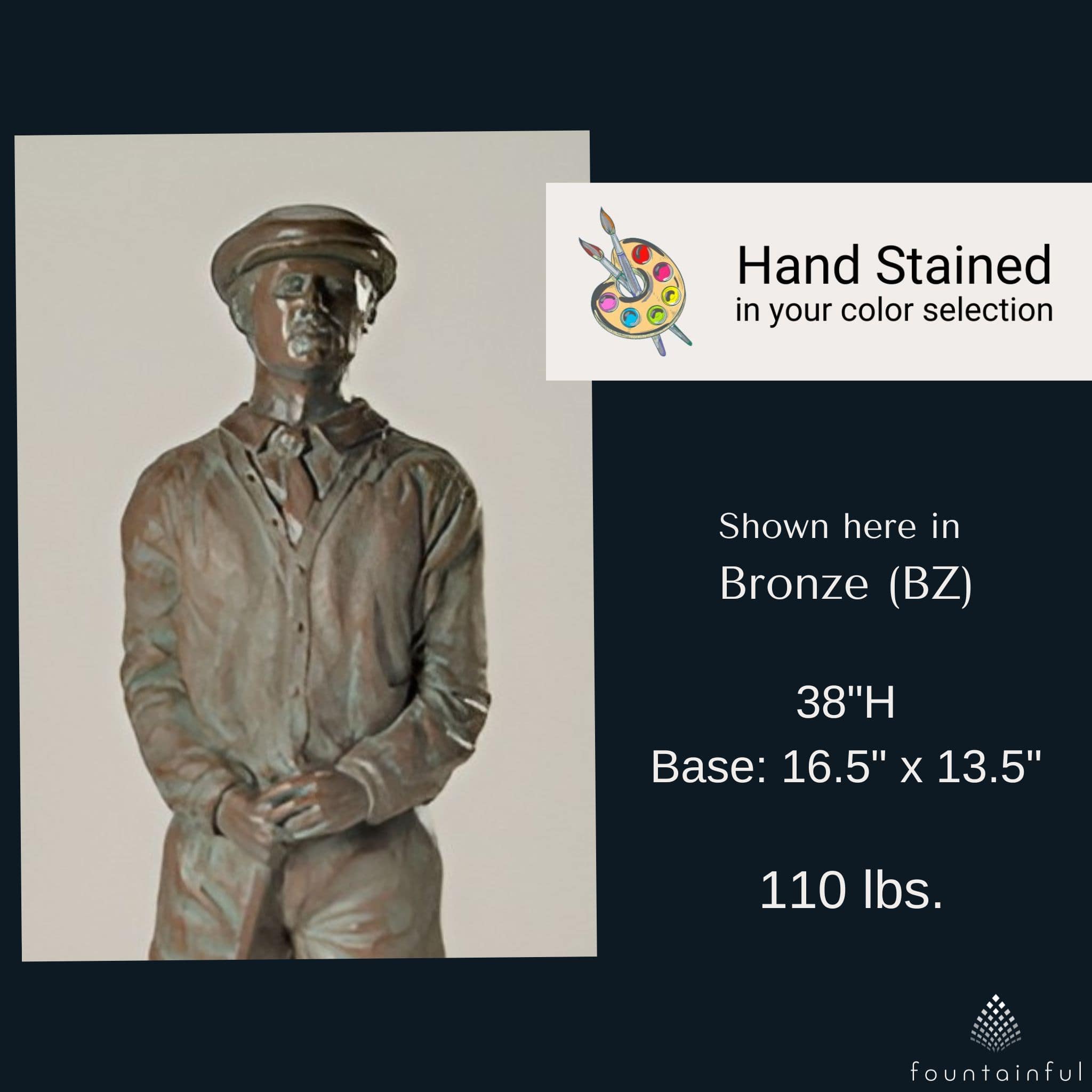 Proud Golfer Concrete Garden Statue - Fiore #7024