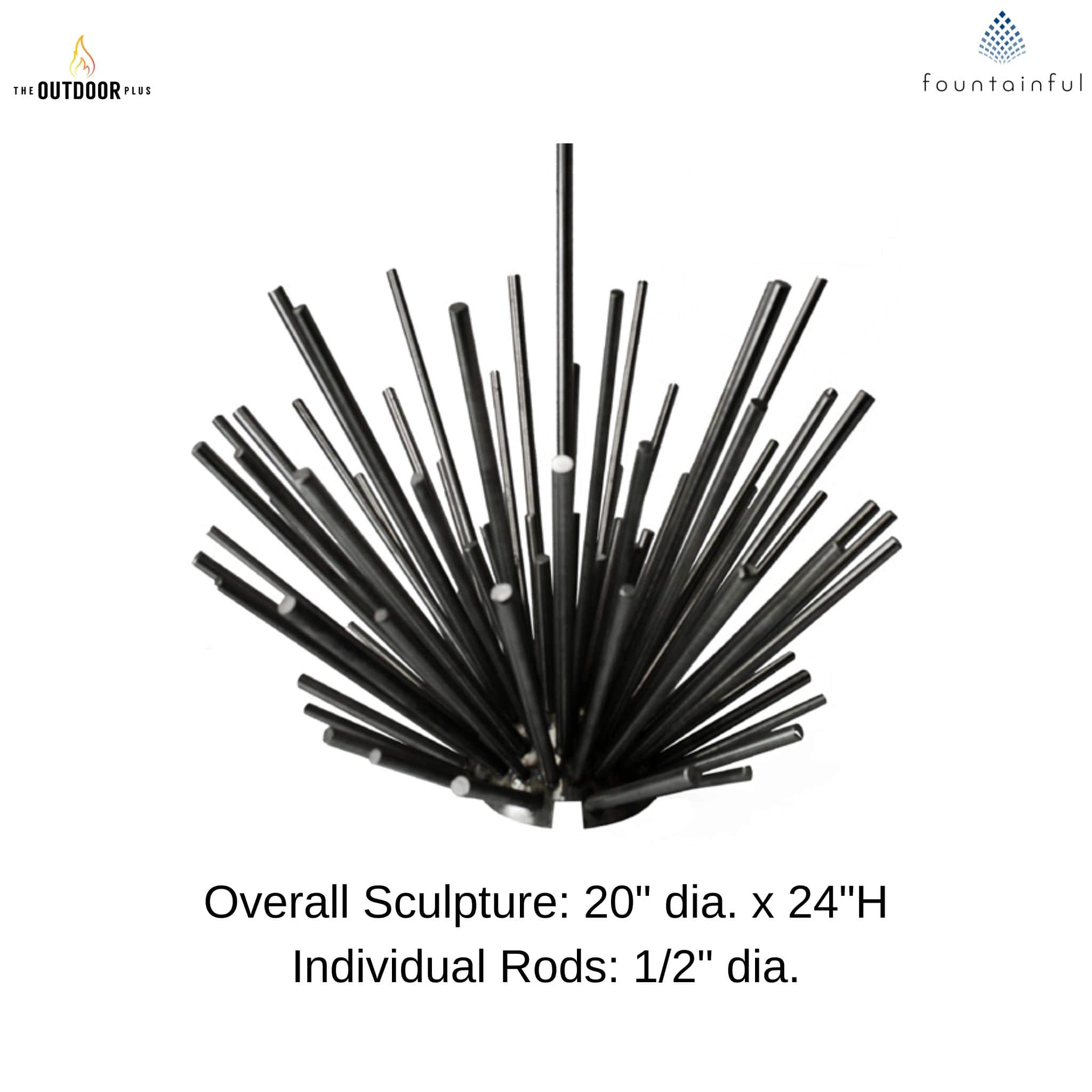 Milled Steel Desert Sticks Fire Ornament - Outdoor Plus