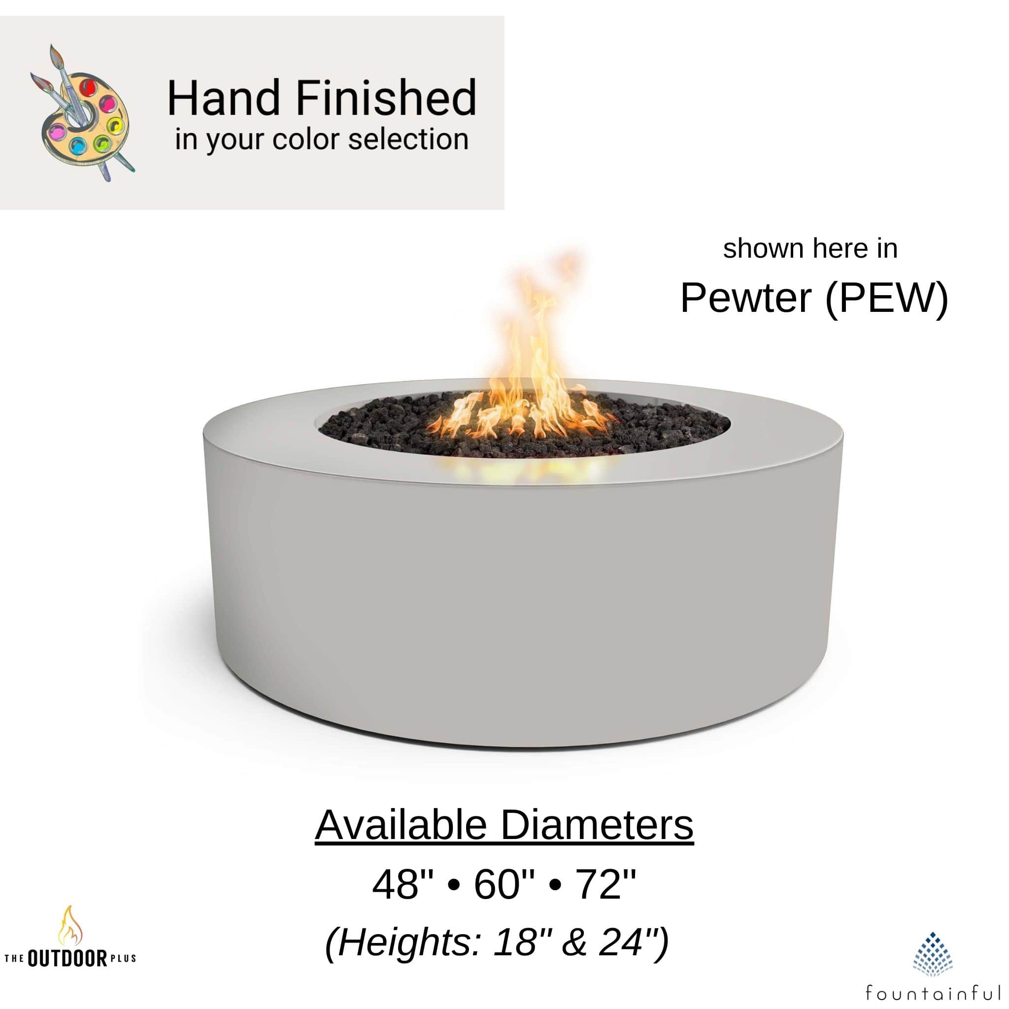 Unity Steel Round Gas Fire Pit - Outdoor Plus