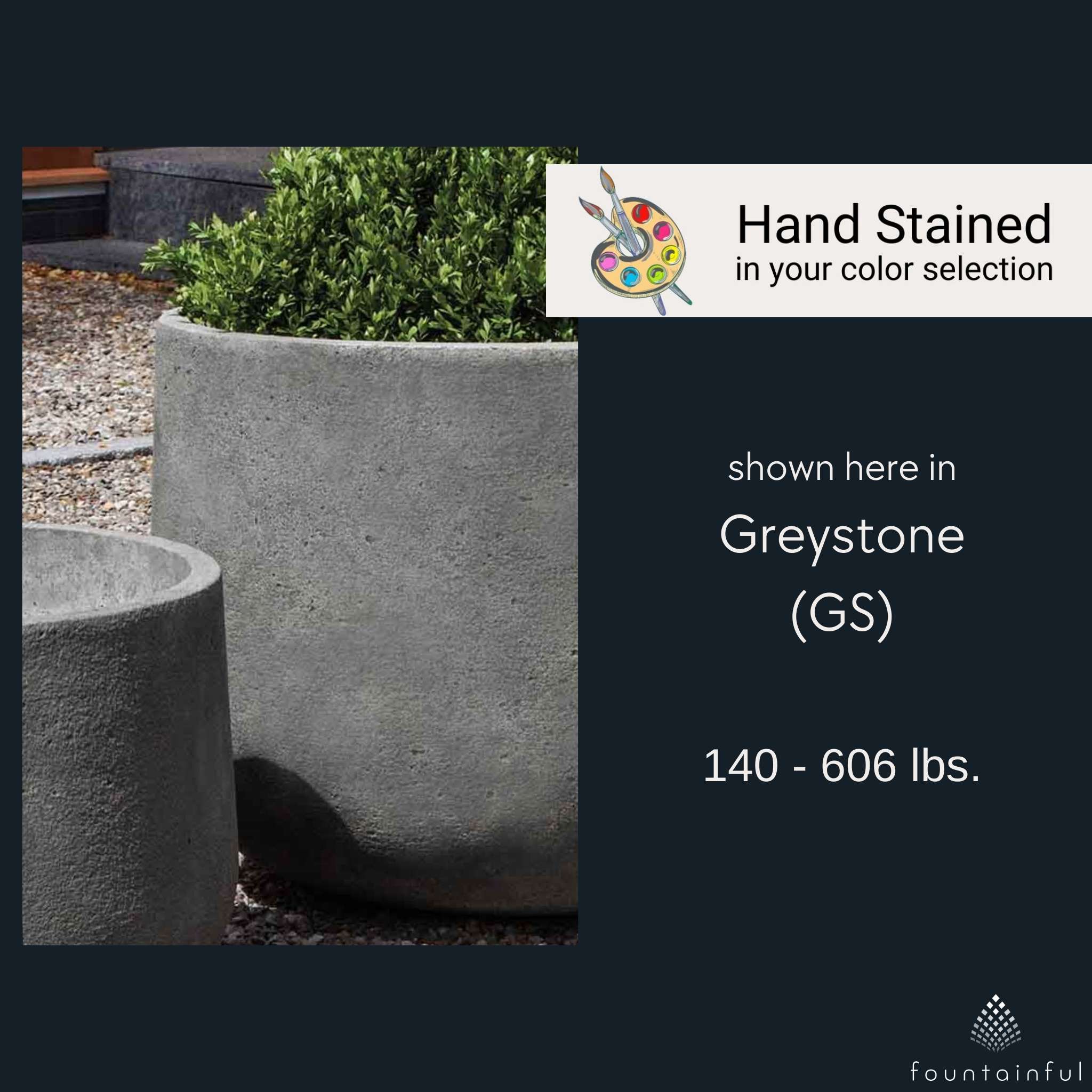 Tribeca Large Series Concrete Planters - Campania