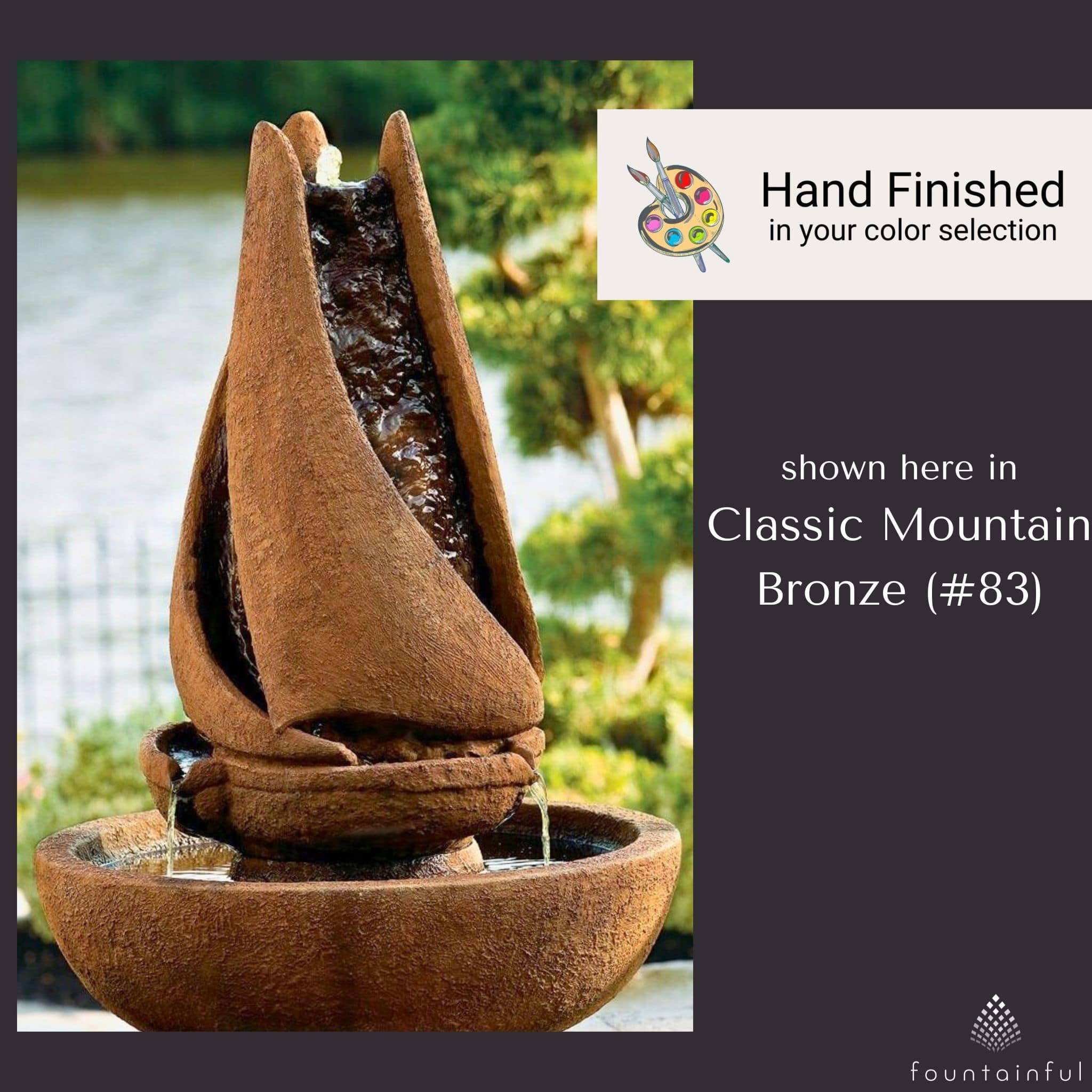 Sail Away Short Concrete Fountain - Massarellis #3611