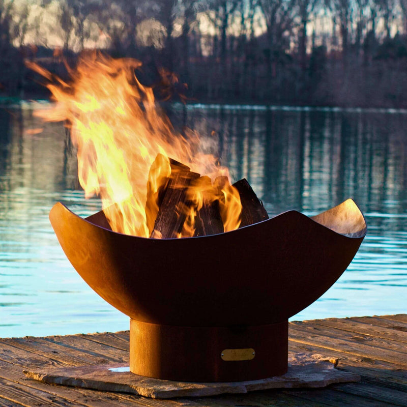 "Manta Ray" Wood Burning Fire Pit in Steel - Fire Pit Art