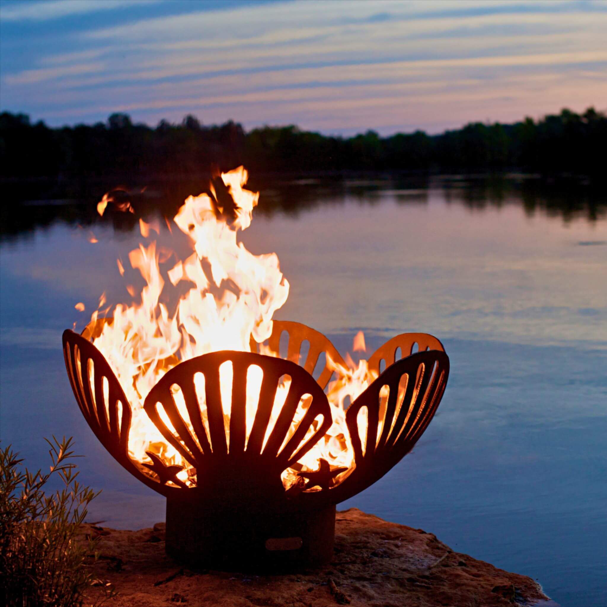 Barefoot Beach Wood Burning Fire Pit in Steel